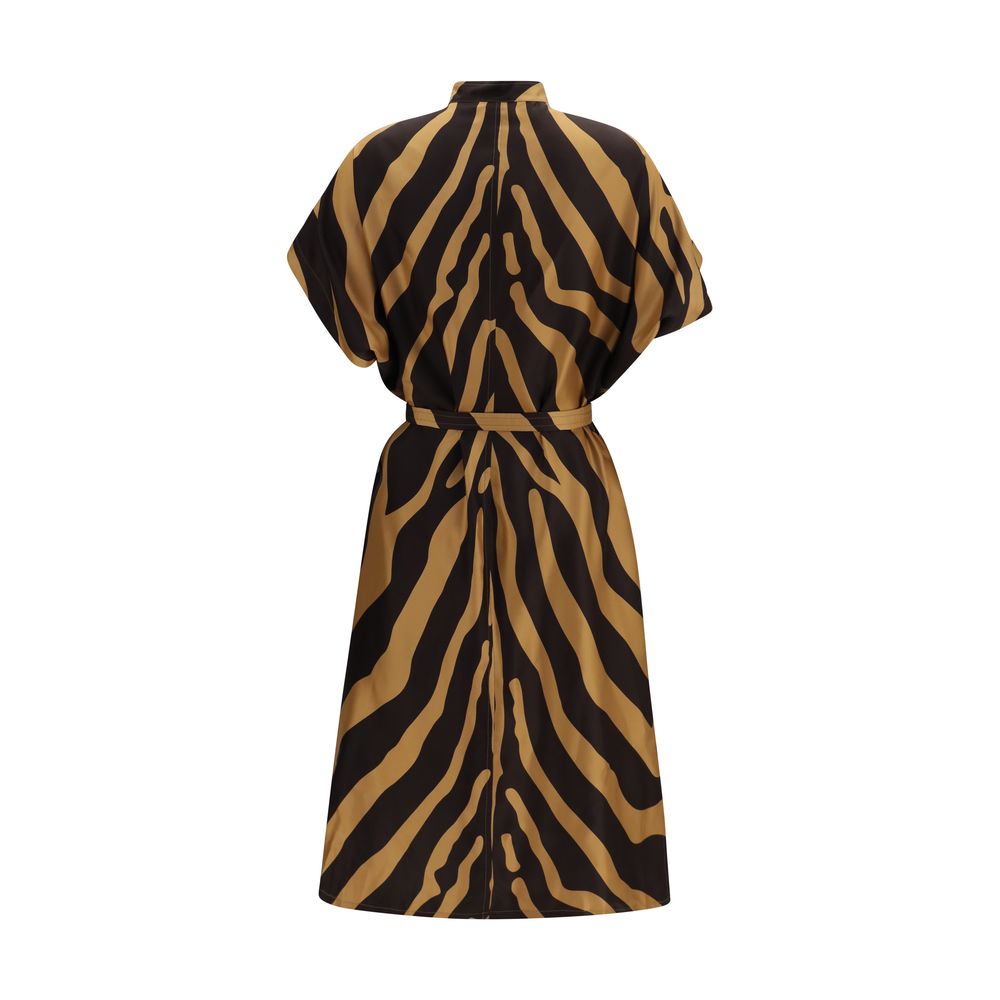 Ferragamo Multicolor Viscose Twill Shirt Dress