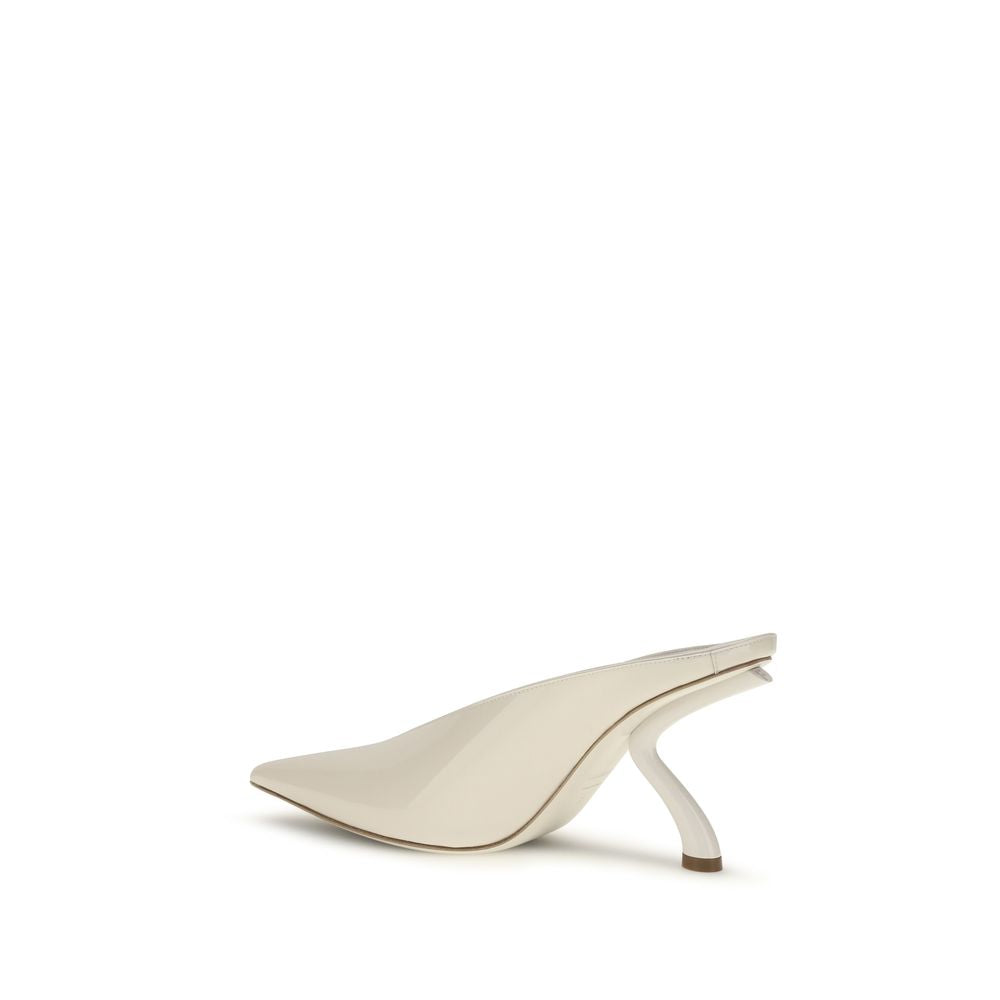 Ferragamo Mules aus beigefarbenem Kalbsleder (Bos Taurus)
