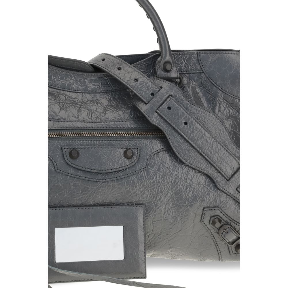Balenciaga Gray Lamb Handbag