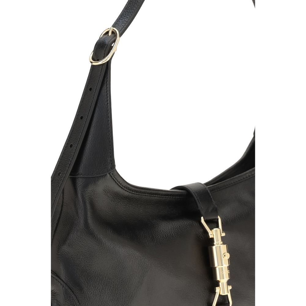 Gucci Schultertasche aus schwarzem Kalbsleder Bos Taurus