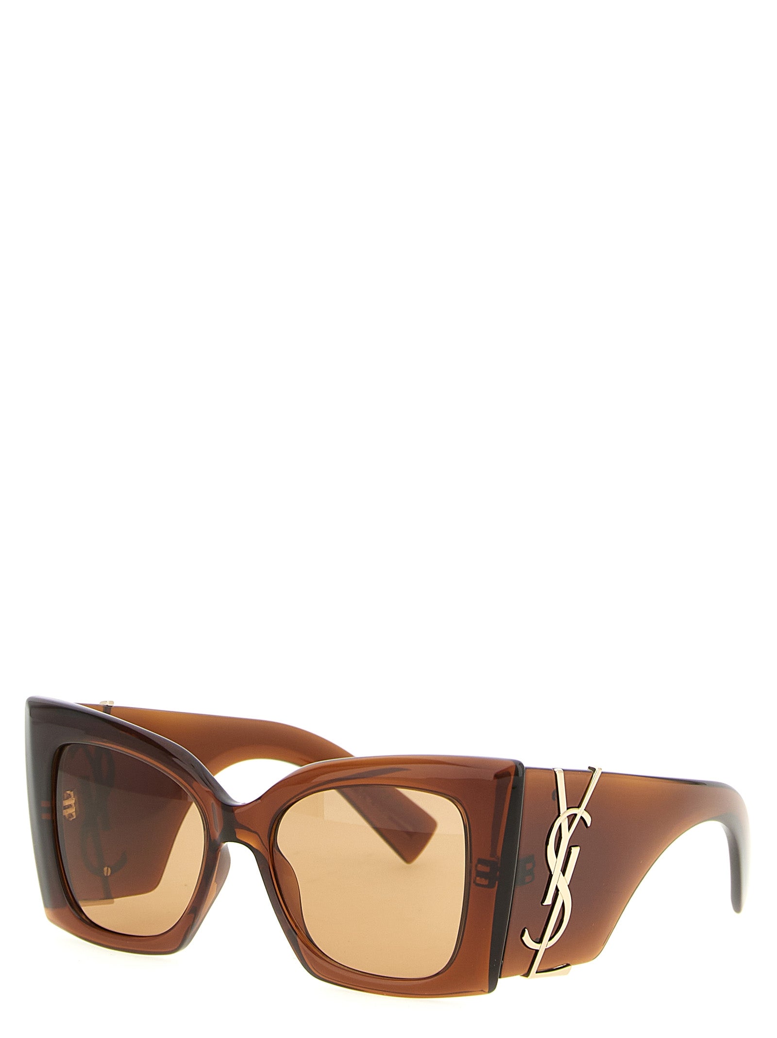Lunettes de soleil Saint Laurent en acétate marron