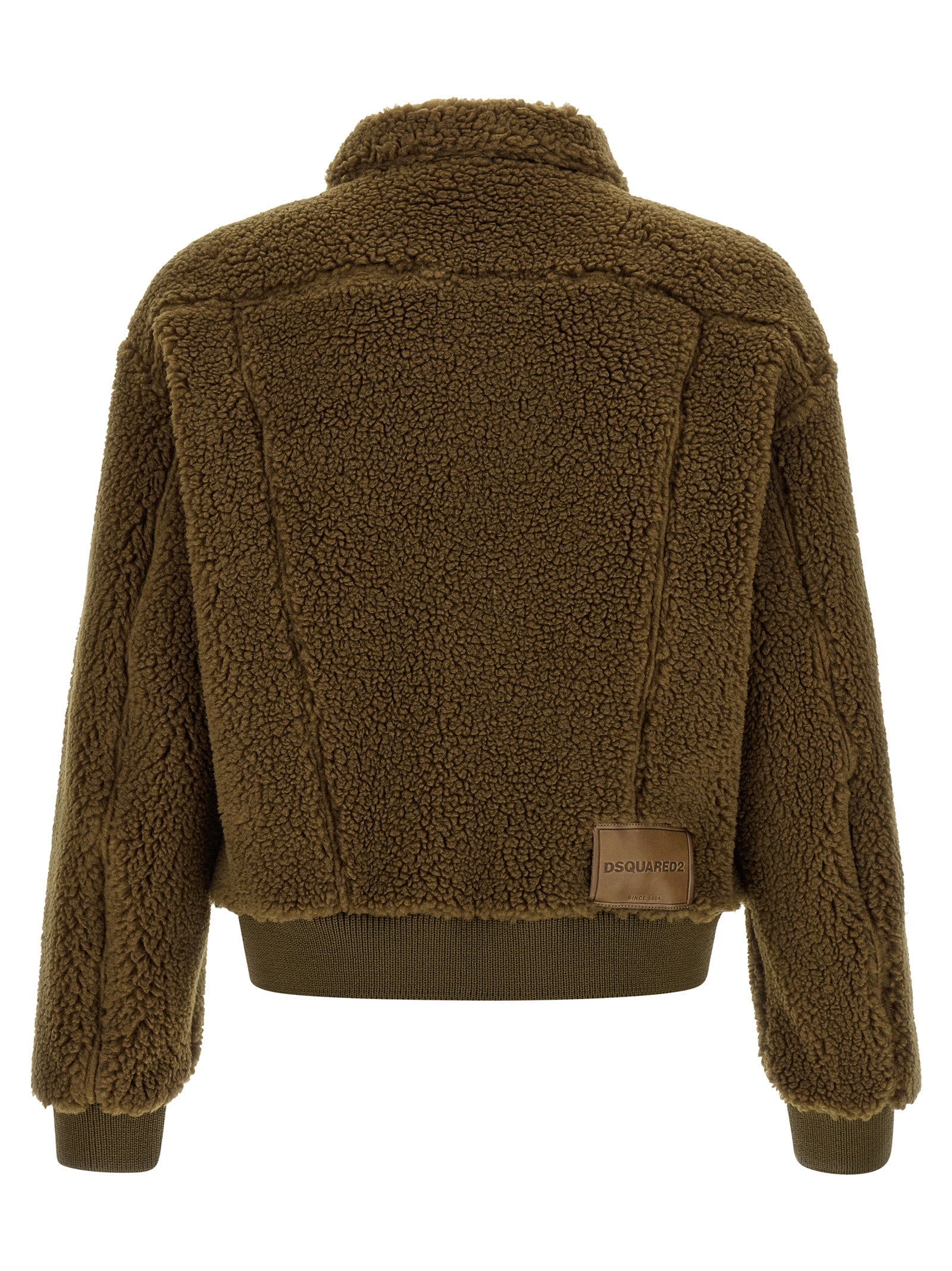 DSQUARED2 Brown Teddy Full-Length Synthetic Jacket