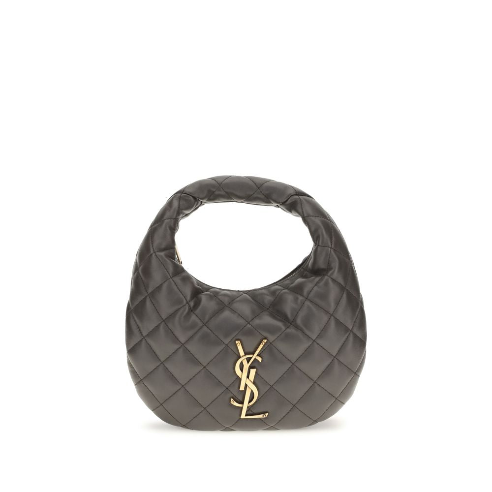 Saint Laurent Gray Icarino Lambskin Handbag