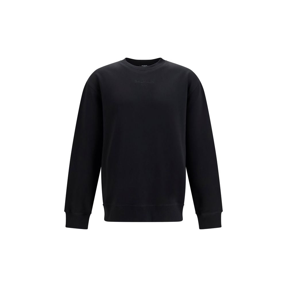 Sweat-shirt Balmain en coton noir