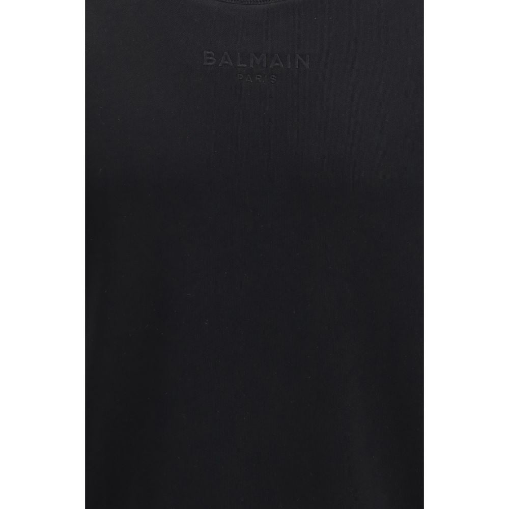 Sweat-shirt Balmain en coton noir