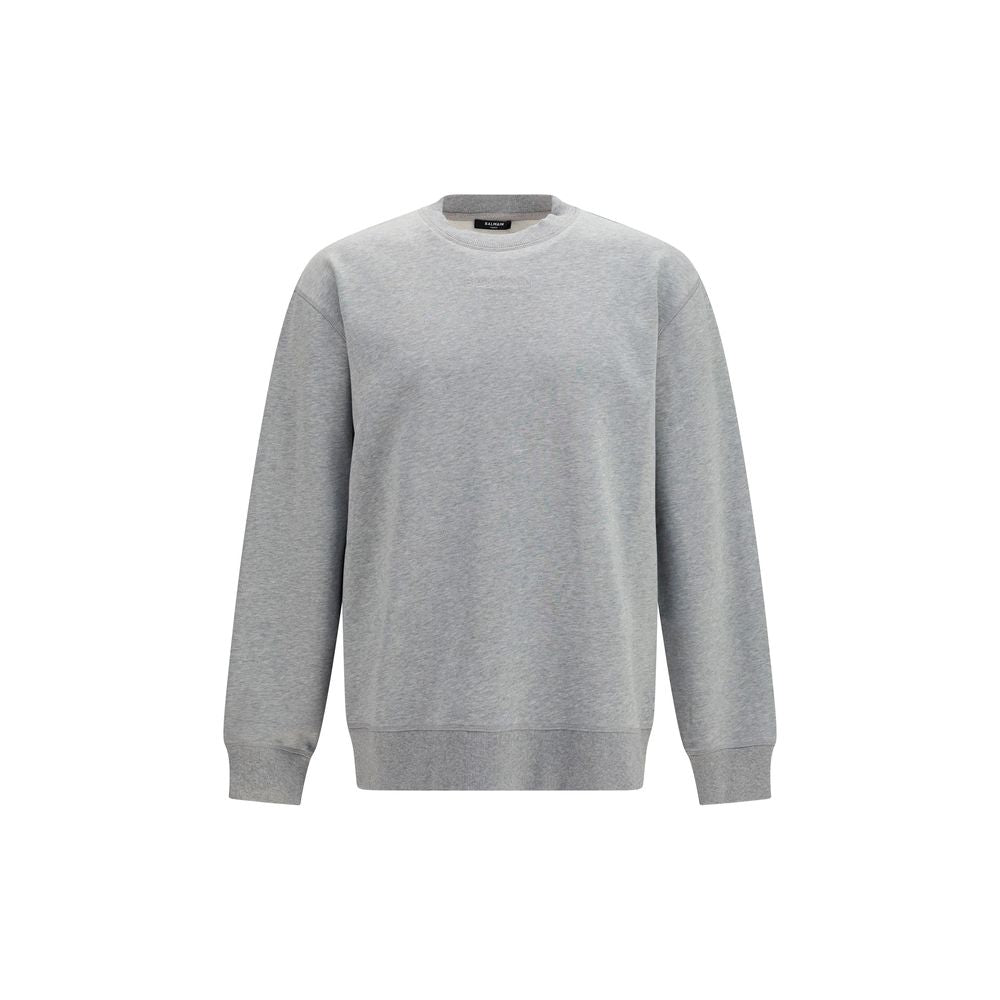 Sweat-shirt Balmain en coton gris