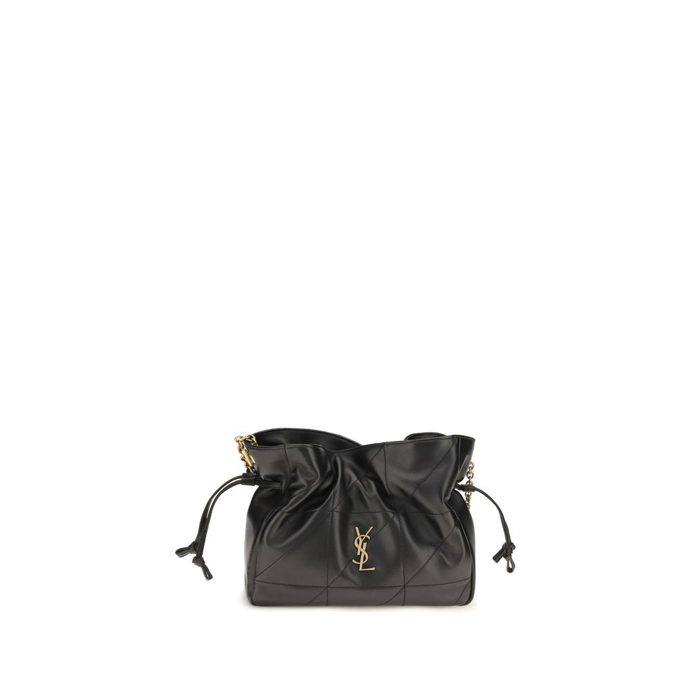 Saint Laurent Black Lambskin Clutch Bag