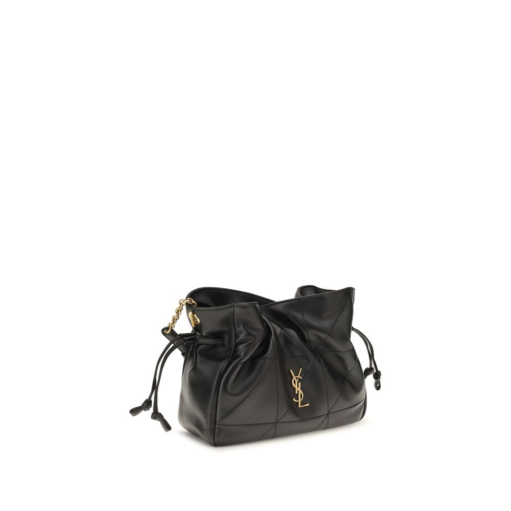 Saint Laurent Black Lambskin Clutch Bag