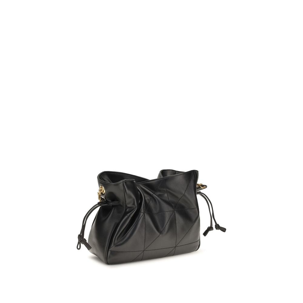 Saint Laurent Clutch aus schwarzem Lammleder Ovis Aries Aries