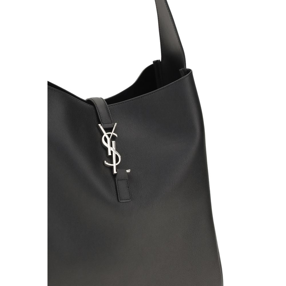 Saint Laurent Schultertasche aus schwarzem Kalbsleder