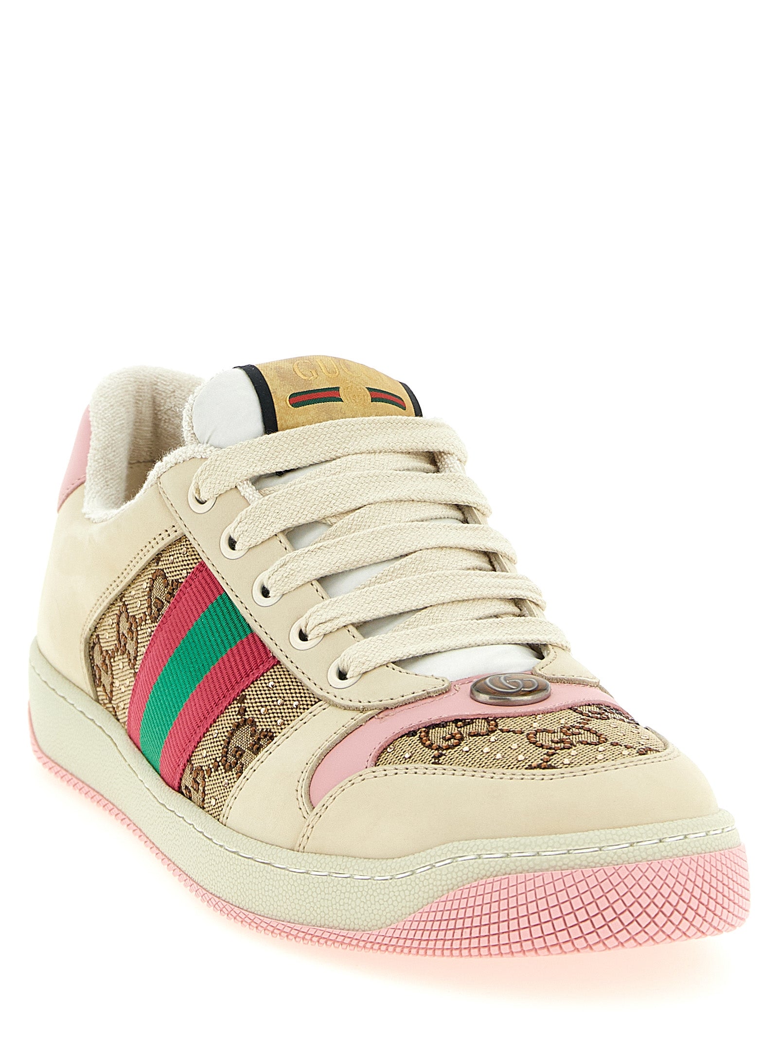 Gucci Multicolor Screener Low Top Sneakers Calf Leather