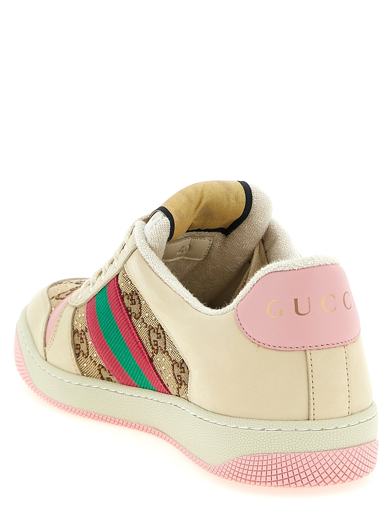 Gucci Multicolor Screener Low Top Sneakers Calf Leather