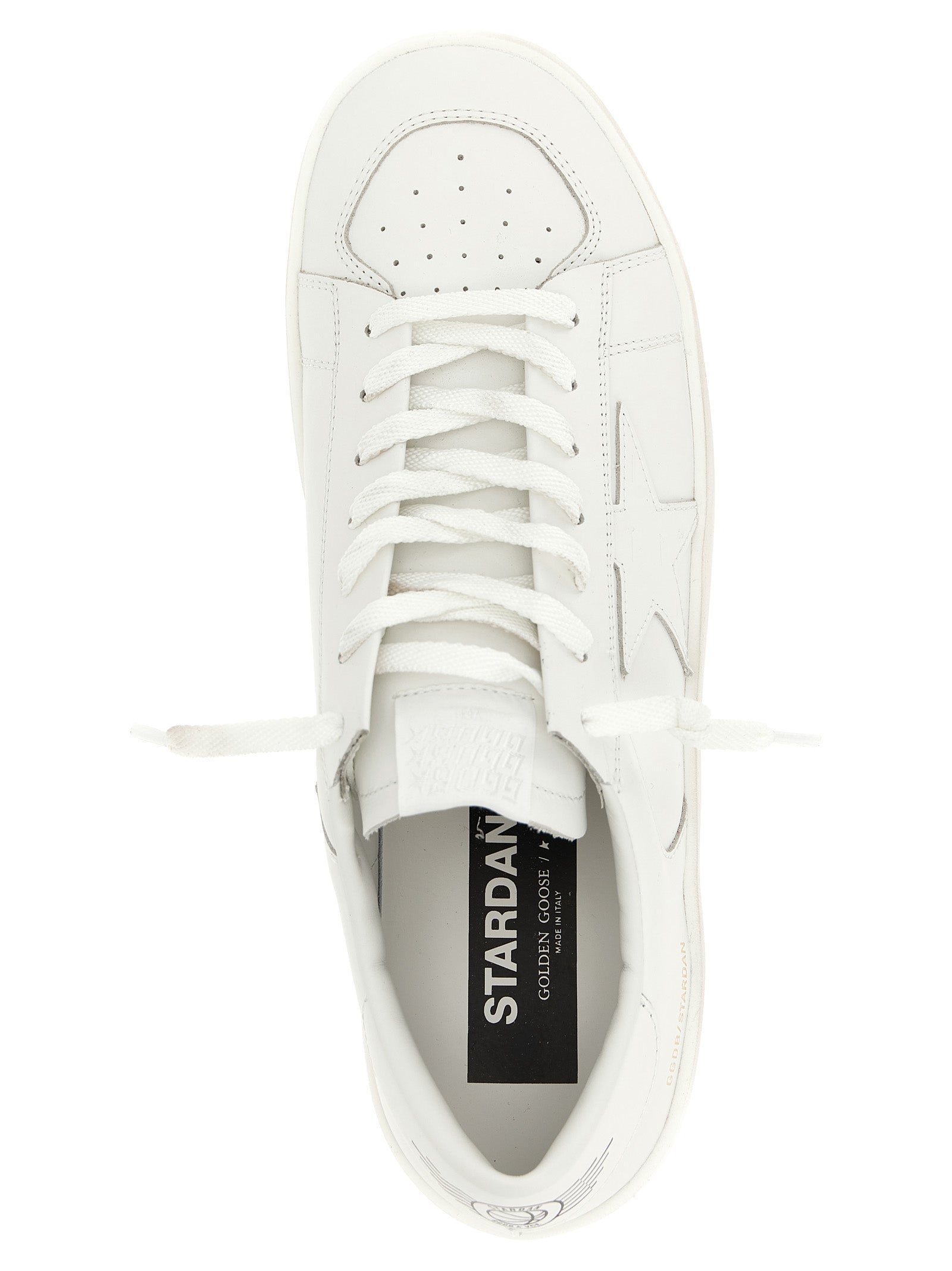 Golden Goose White Stardan Low Top Leather Sneakers