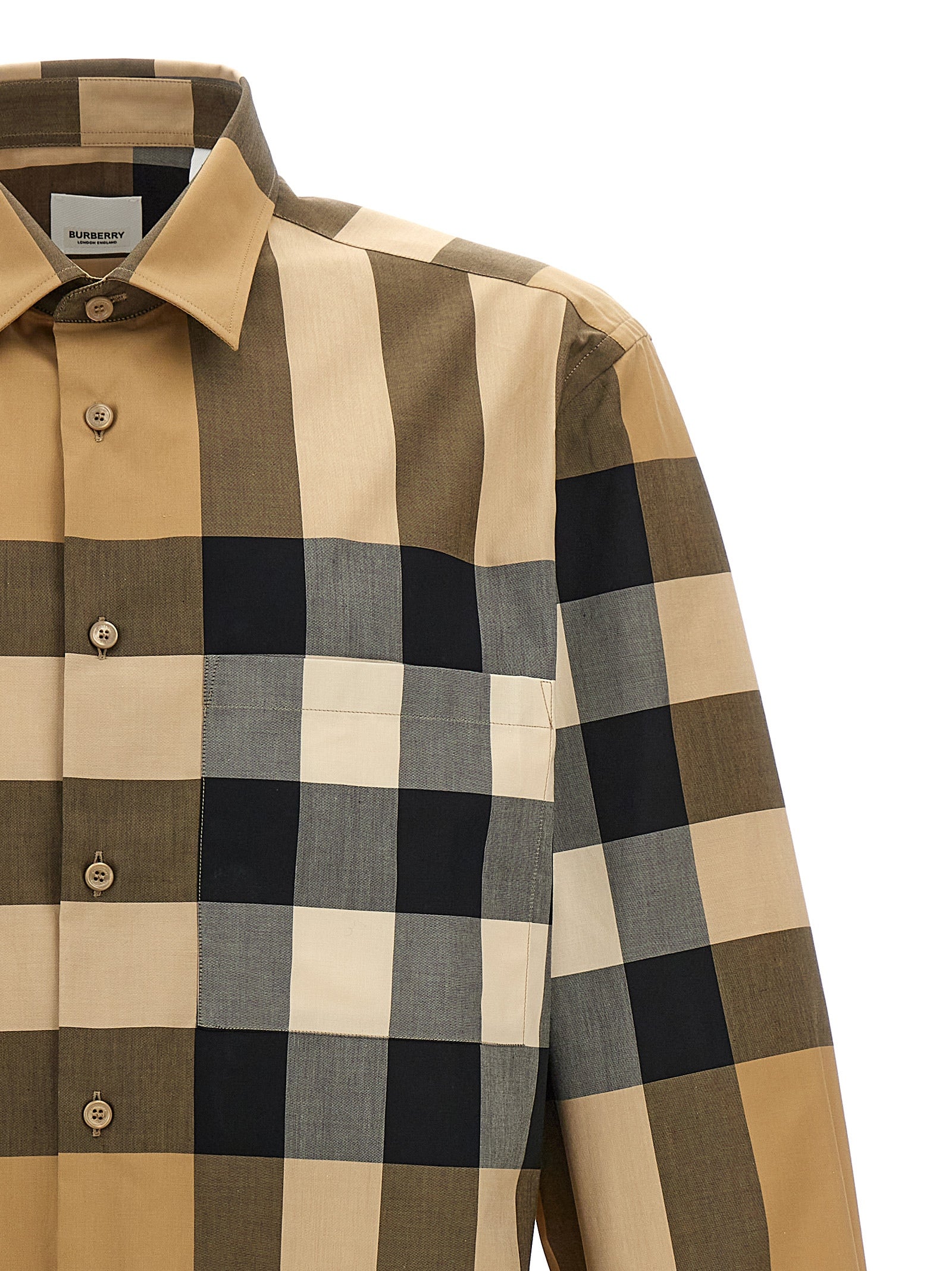 Burberry Beige Summerton Cotton Shirt