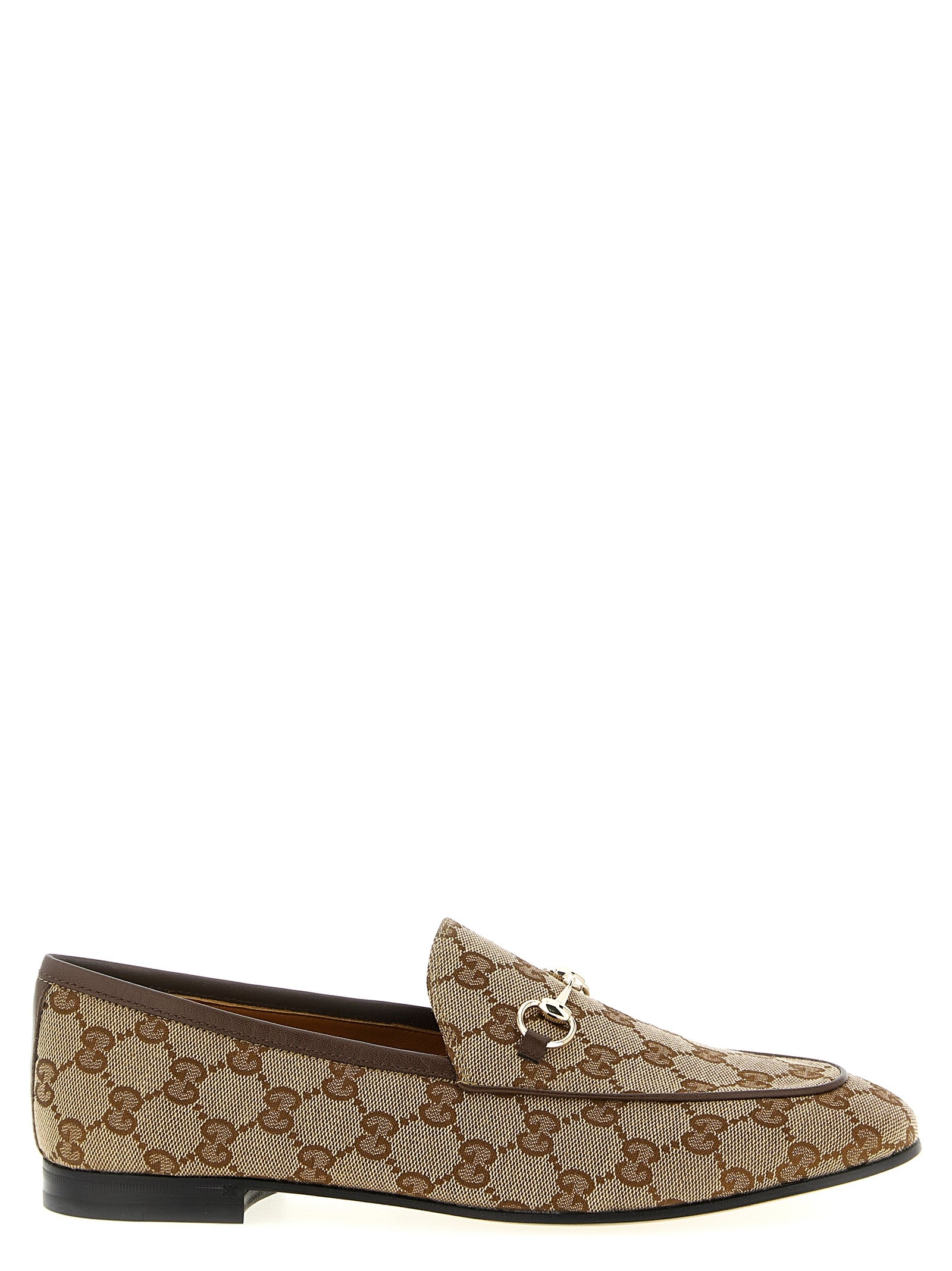 Gucci Beige Jordaan Nylon Slip-On Loafers