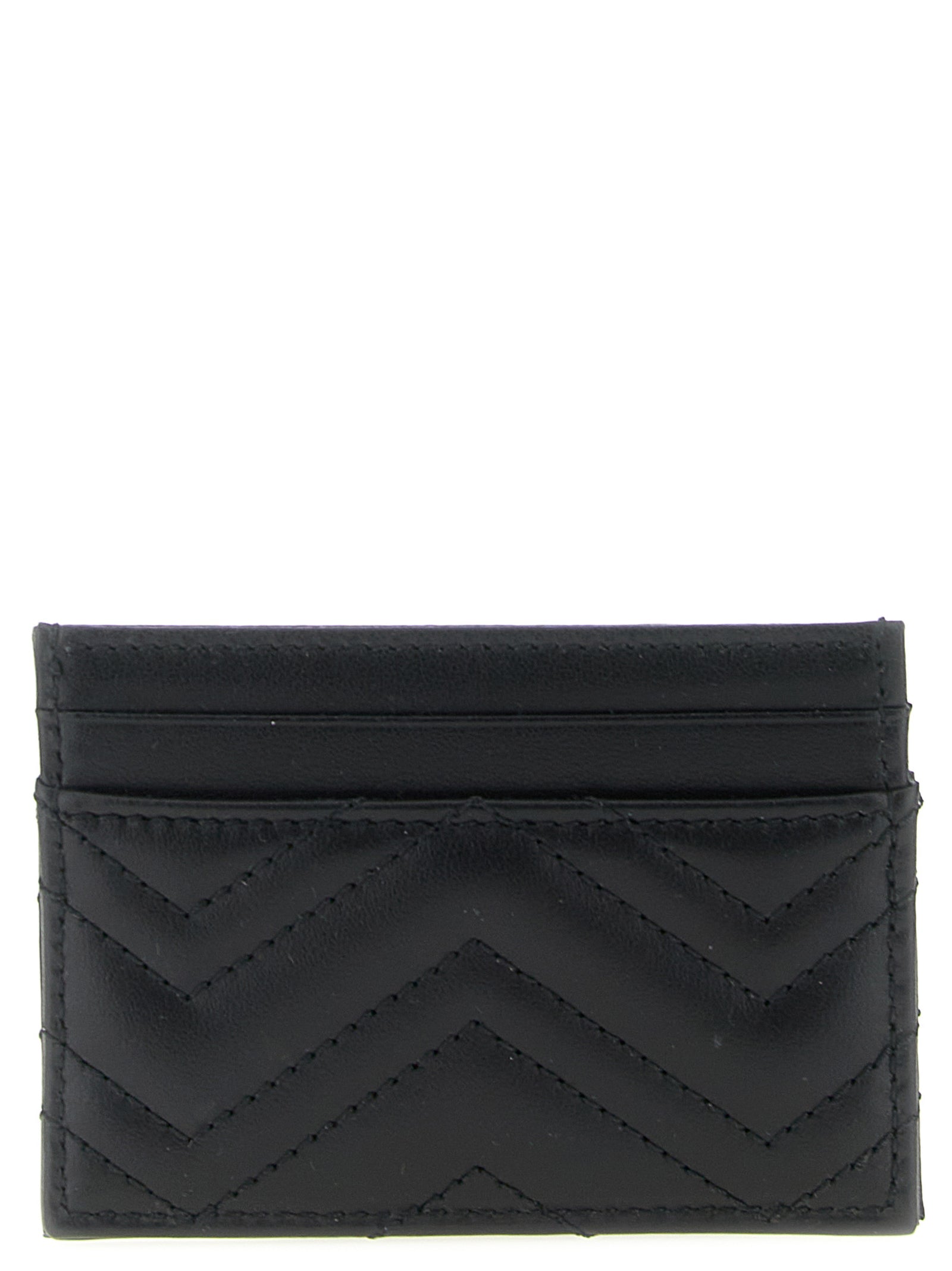 Gucci Black GG Marmont Cardholder Calf Leather