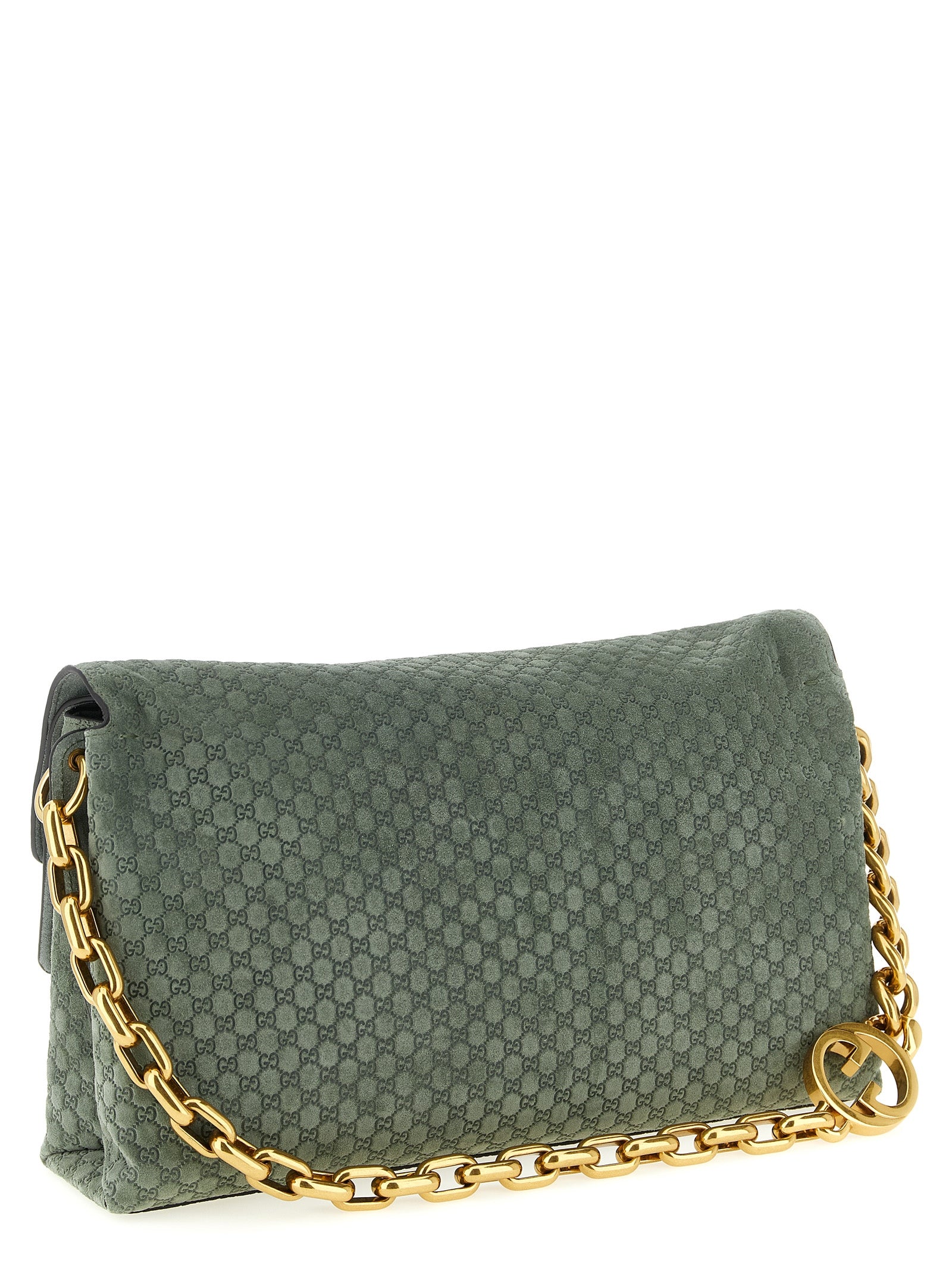Gucci Green Shoulder Bag Calf Leather