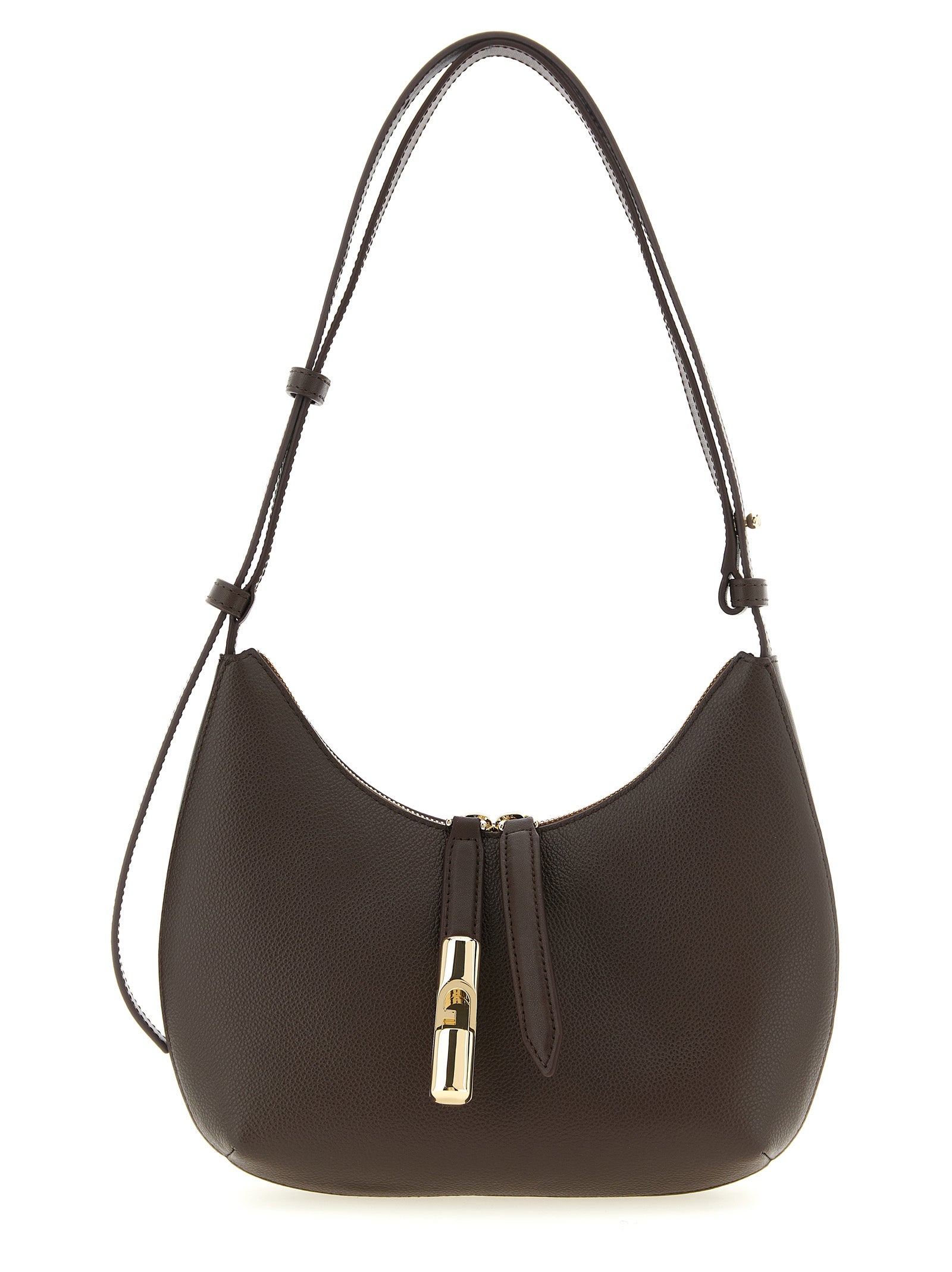 Furla Brown Furla Goccia Shoulder Bag Leather
