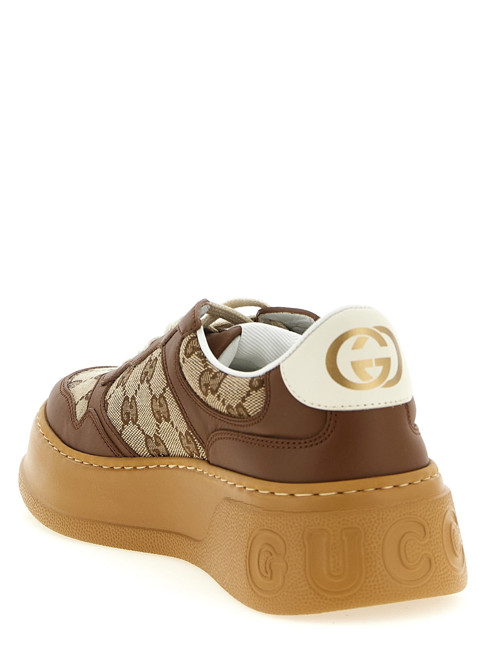 Gucci Brown Chunky Sneakers Leather