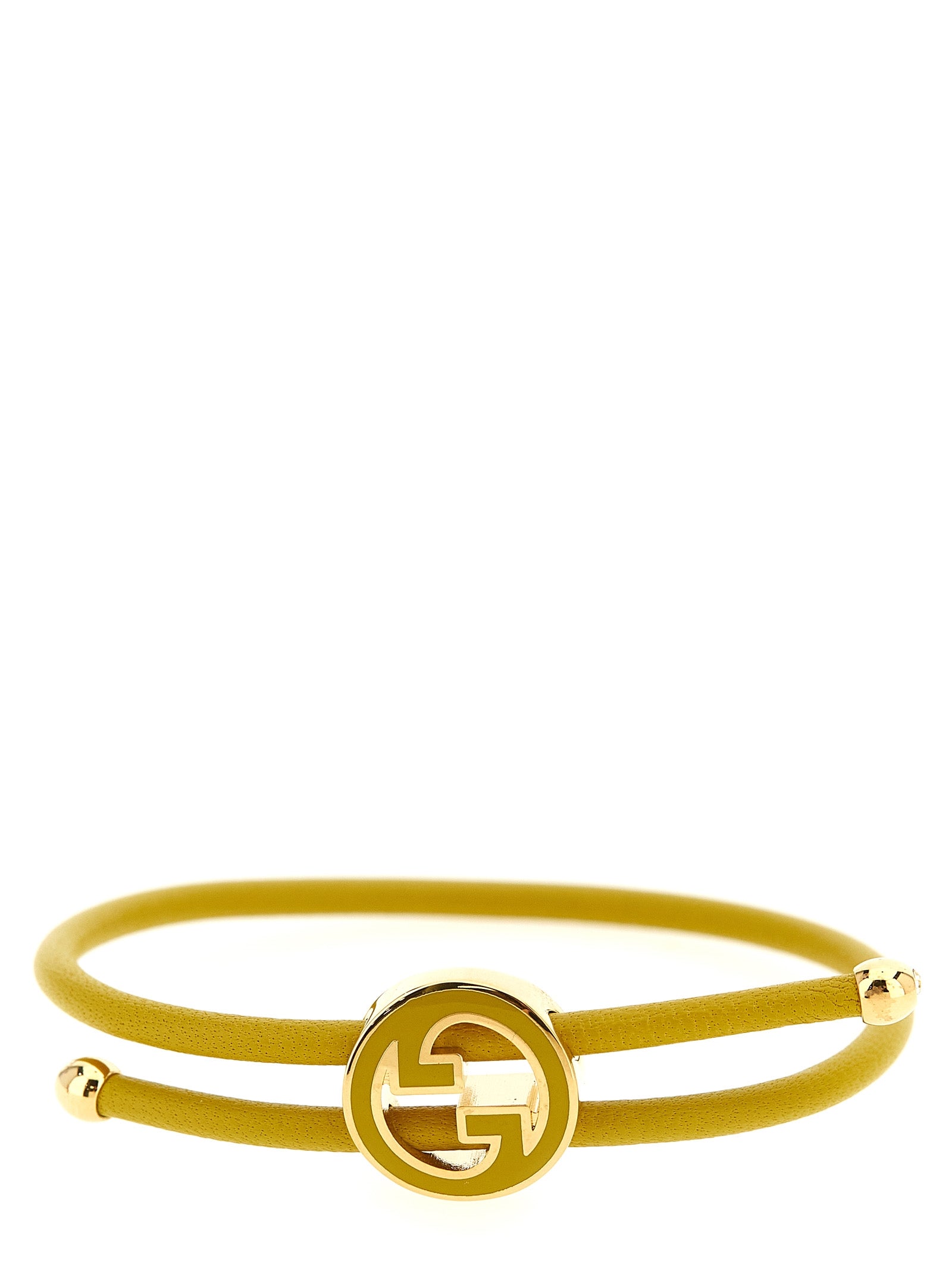 Gucci Yellow Tubular Blondie Brass Bracelet