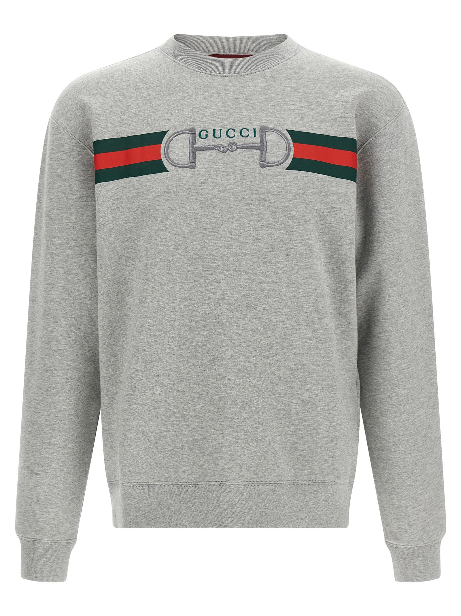 Sweat-shirt en coton gris Gucci