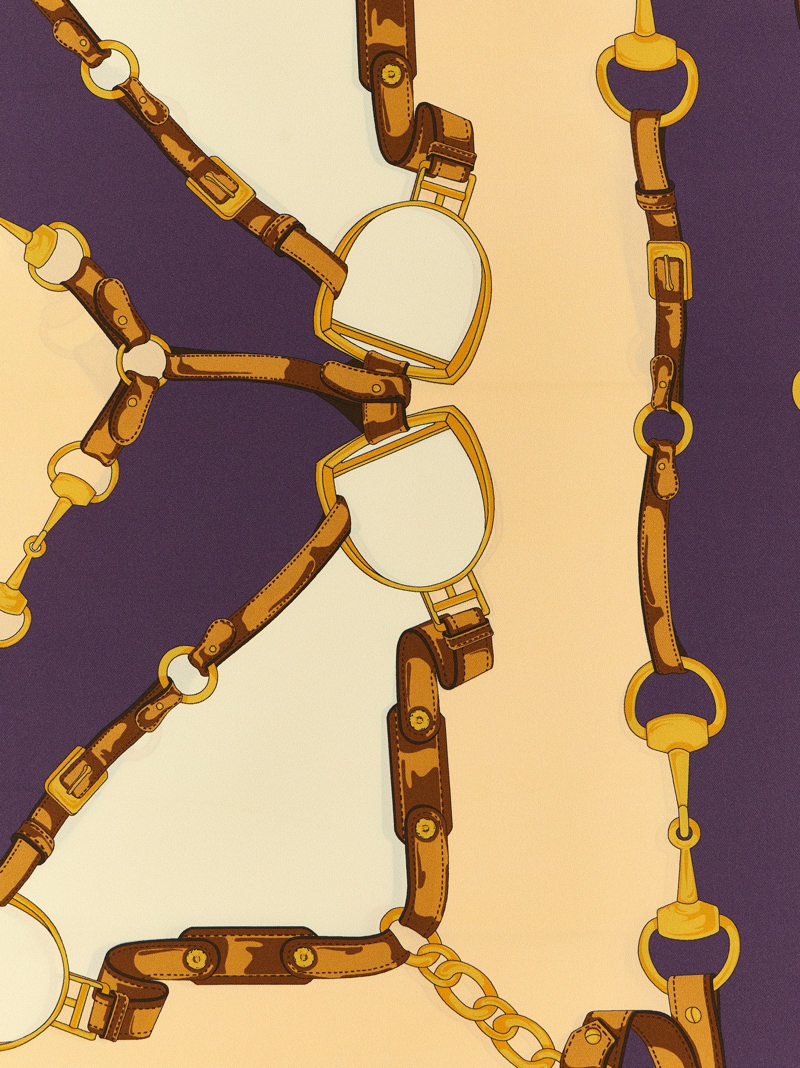 Gucci Beige Morsetto Silk Scarf