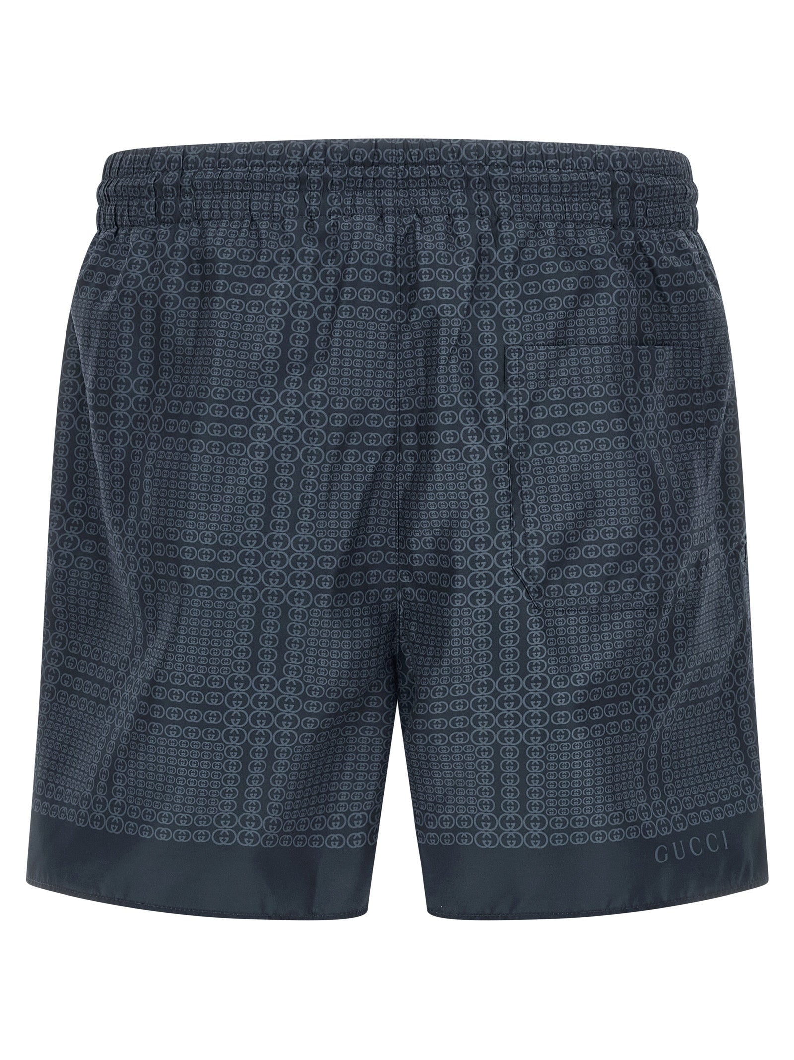Gucci Blue Incrocio GG Synthetic Swim Shorts