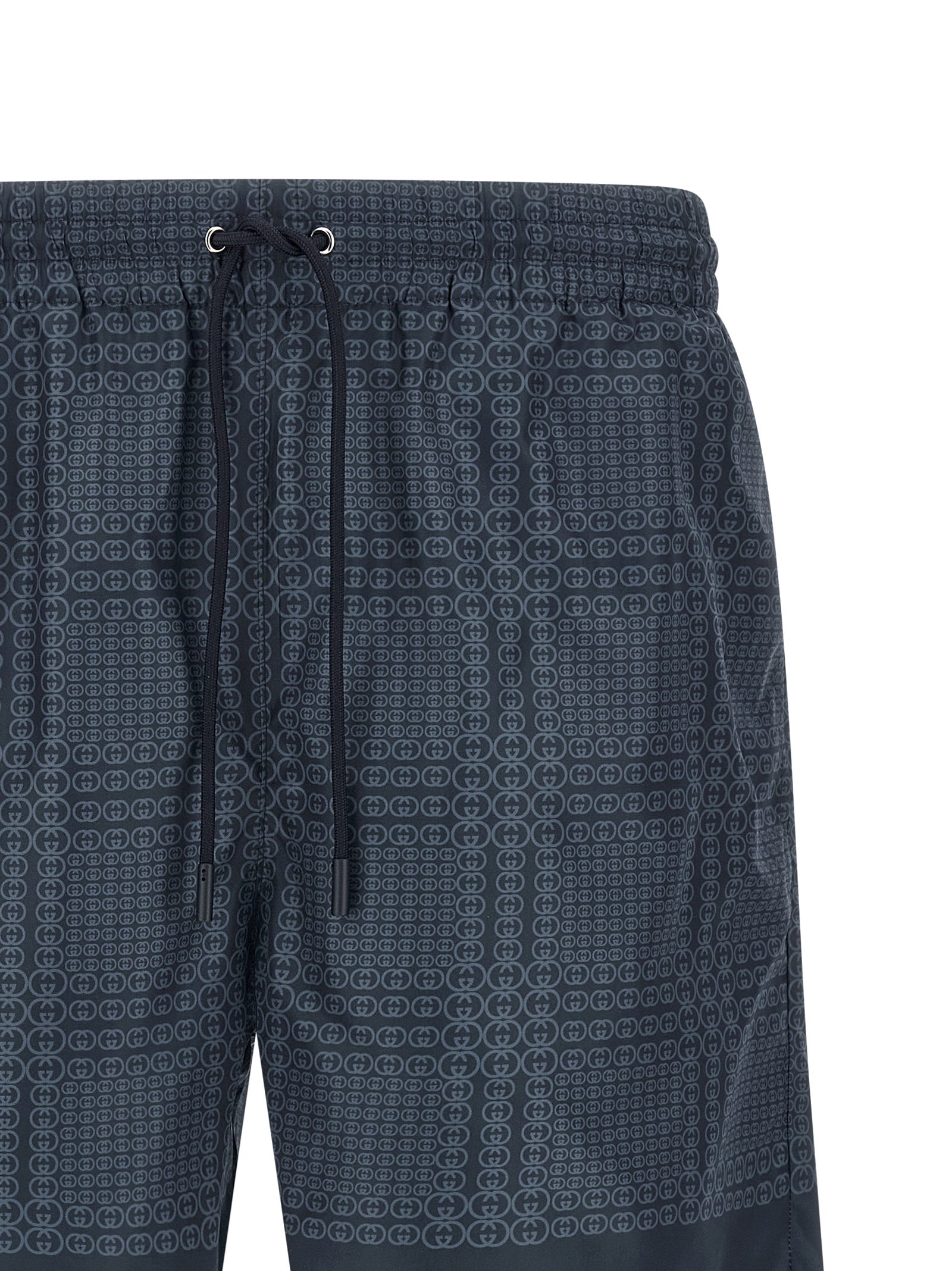 Gucci Blue Incrocio GG Synthetic Swim Shorts