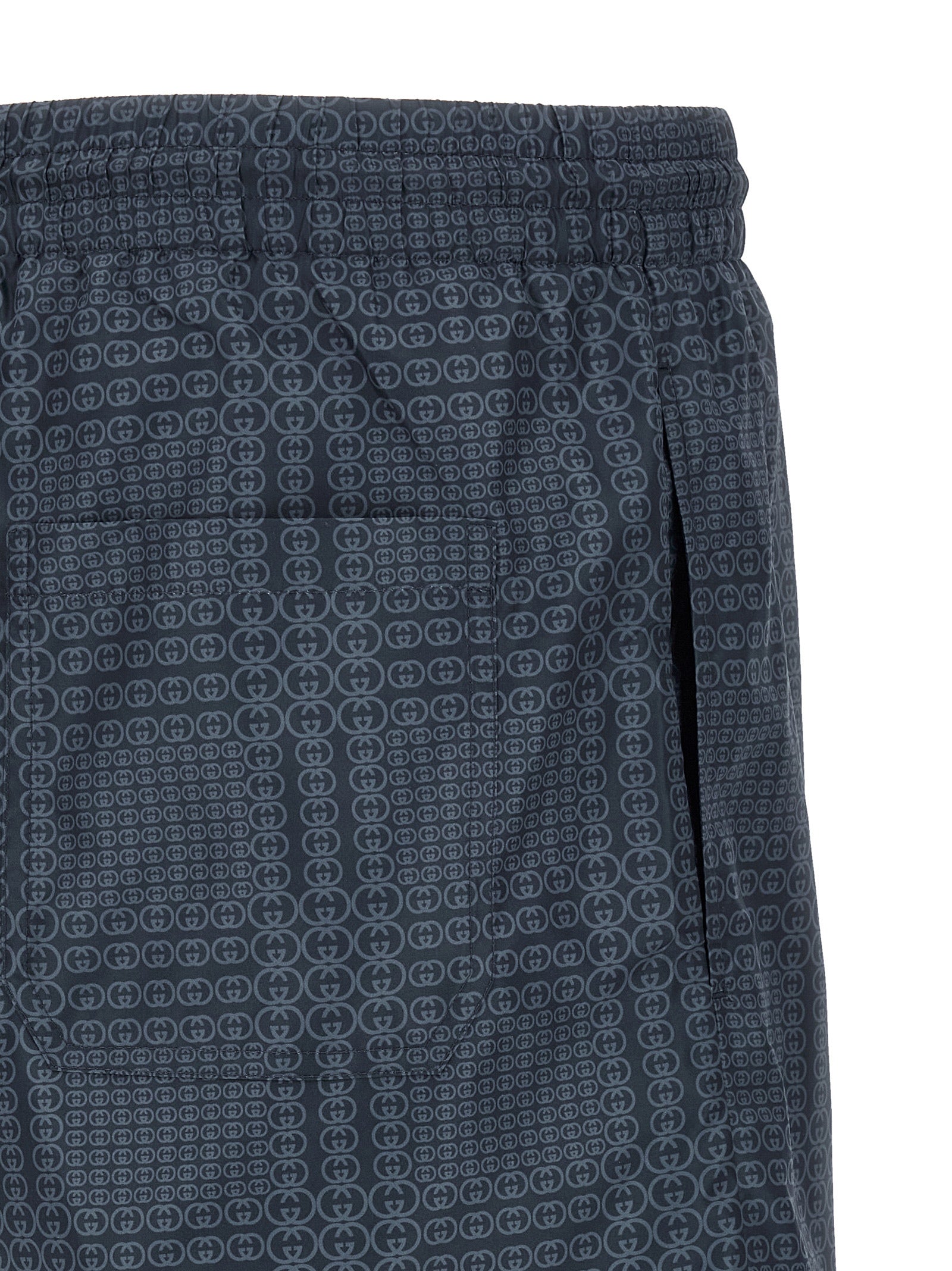 Gucci Blue Incrocio GG Synthetic Swim Shorts