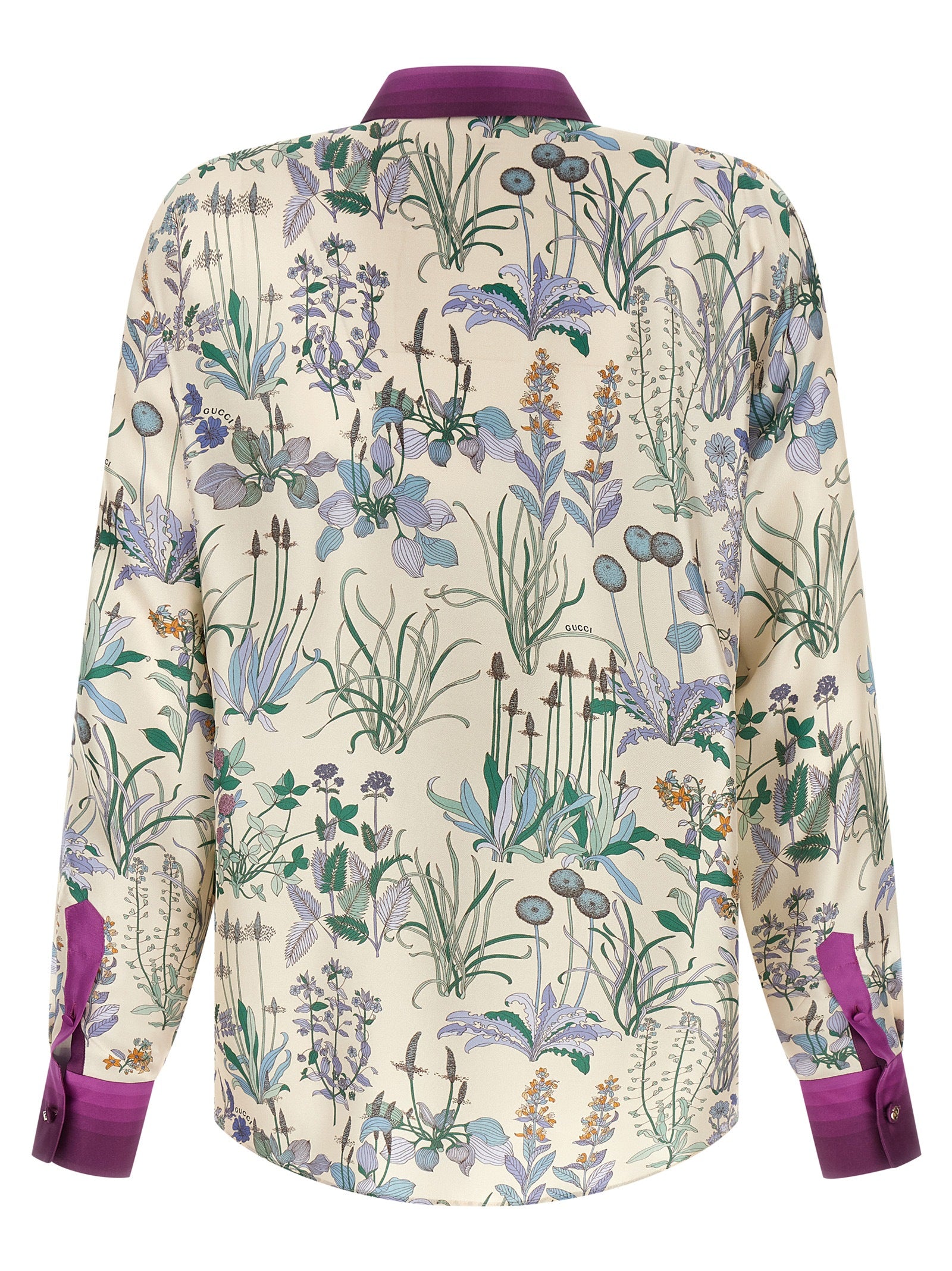 Gucci Multicolor Silk Twill Blouse
