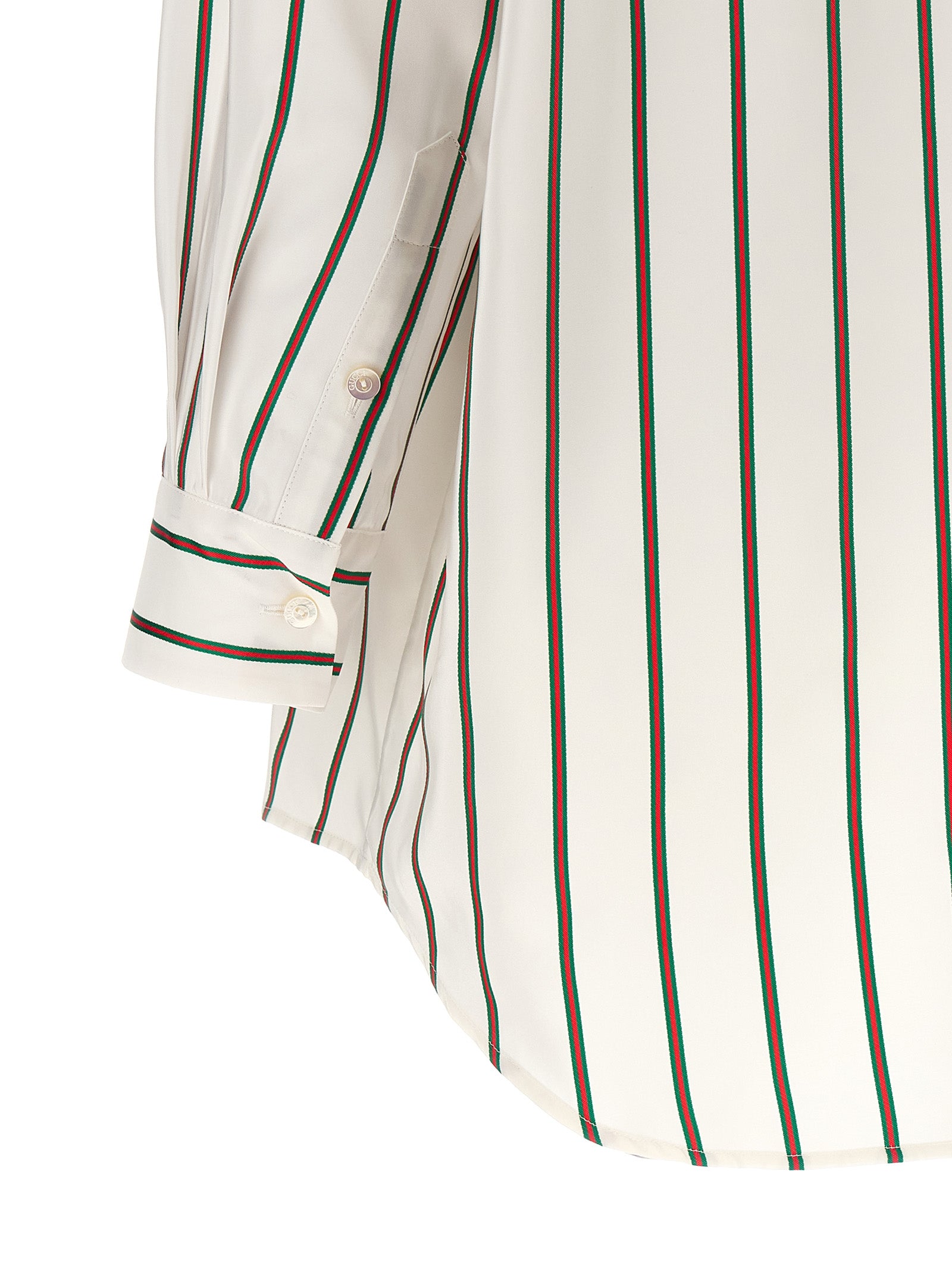 Gucci White Silk Jacquard Blouse