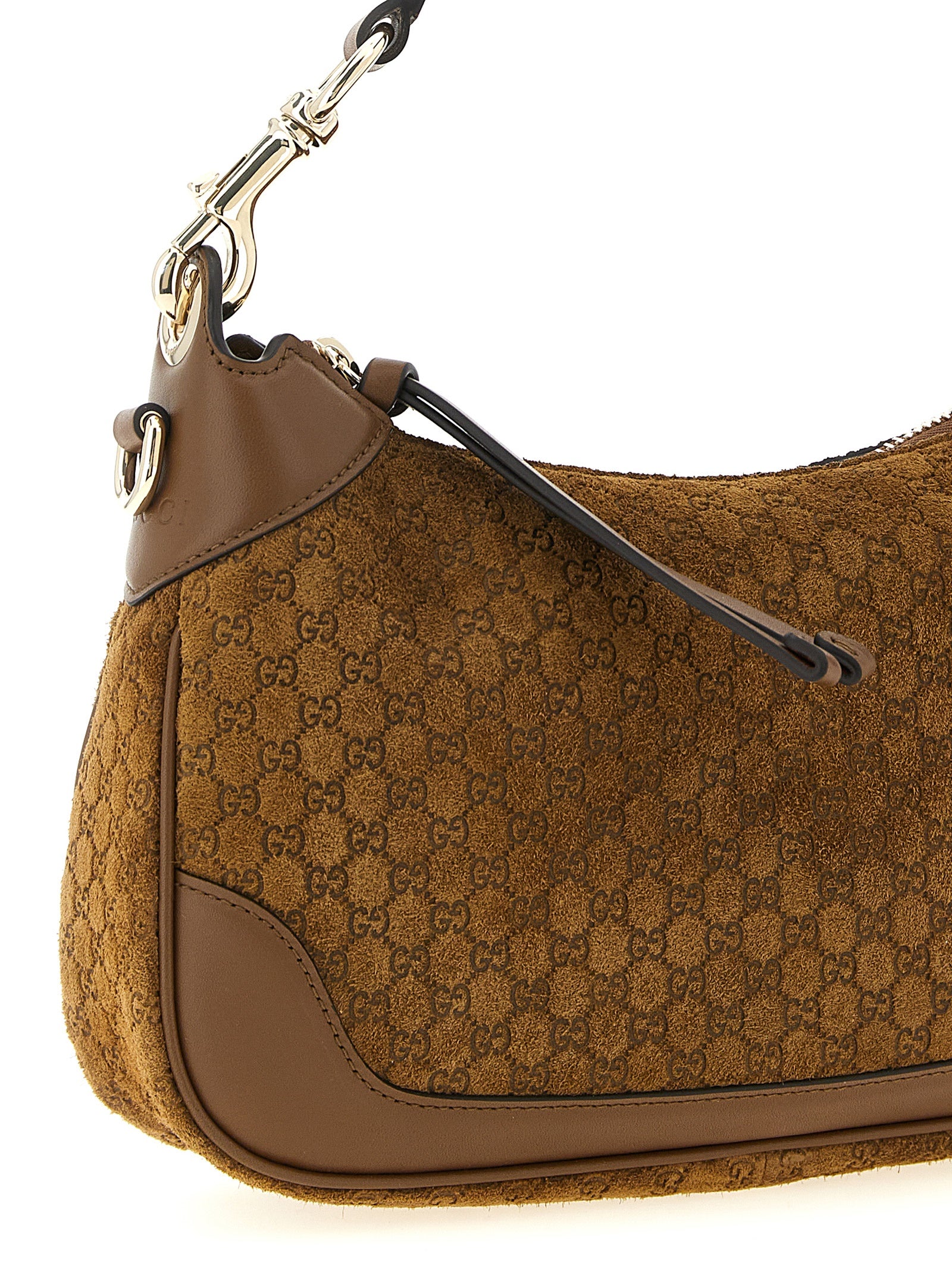 Gucci Brown Small Gucci B Shoulder Bag Calf Leather