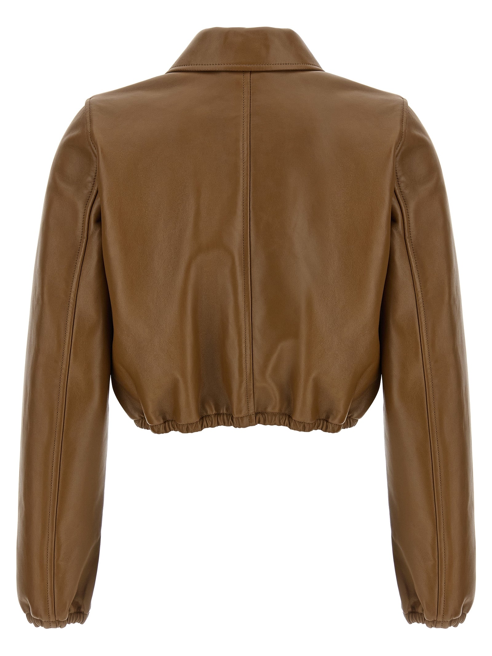Gucci Beige Lambskin Leather Jacket