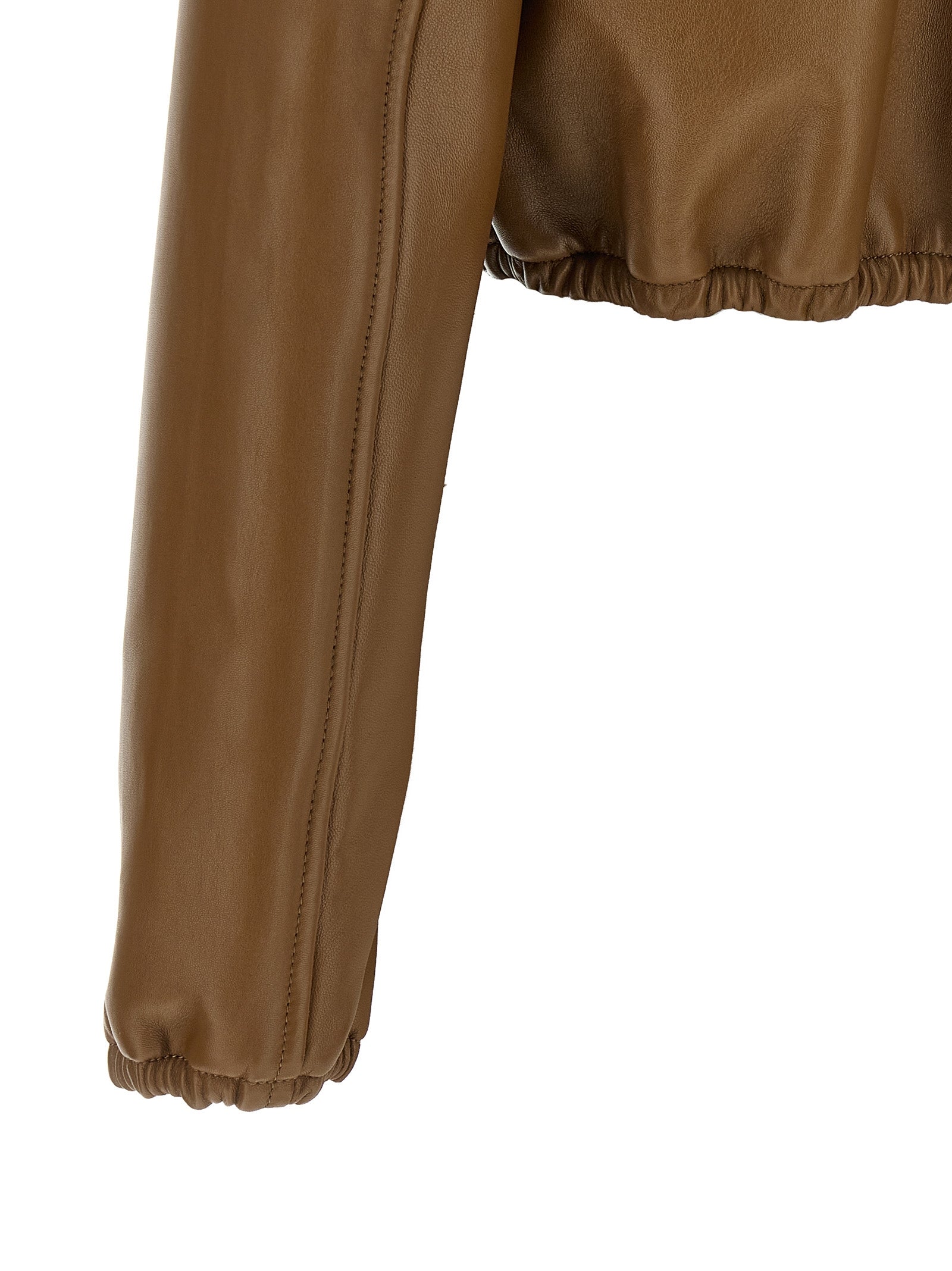 Gucci Beige Lambskin Leather Jacket