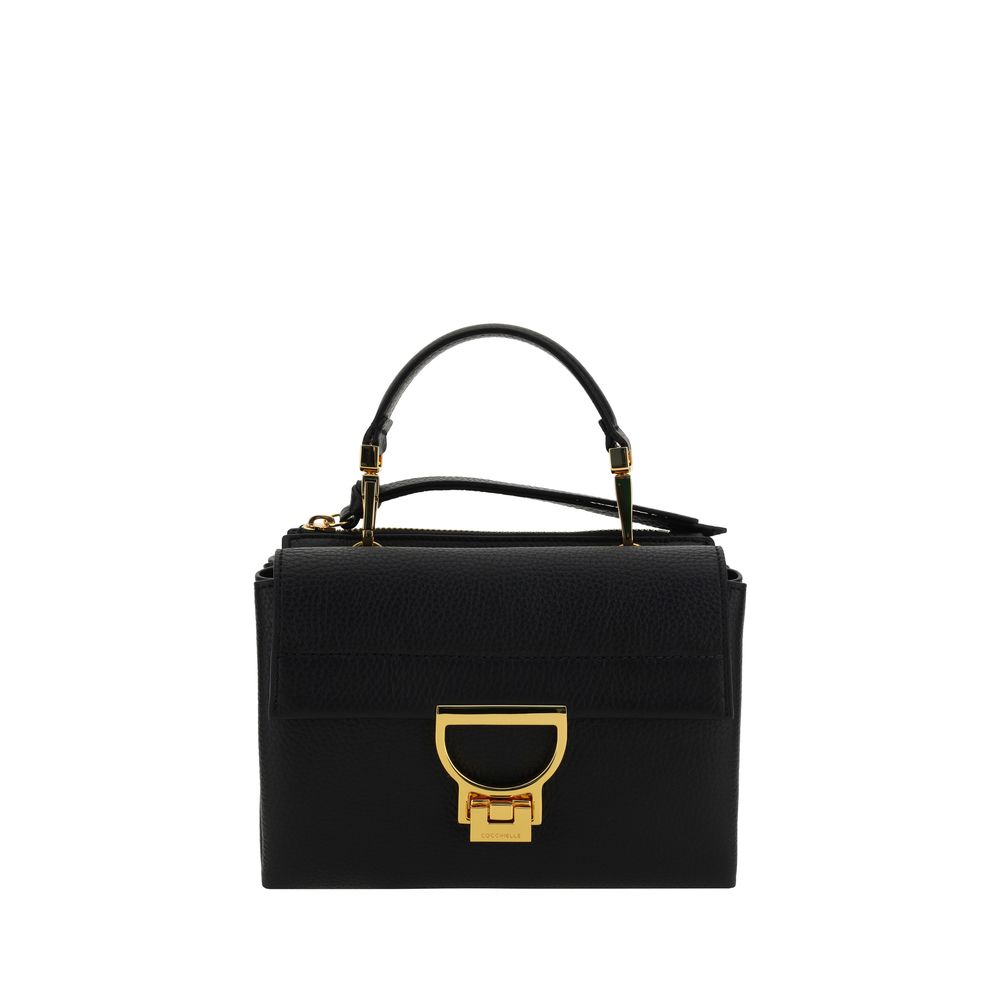 Sac à main Coccinelle en cuir de veau noir Bos Taurus