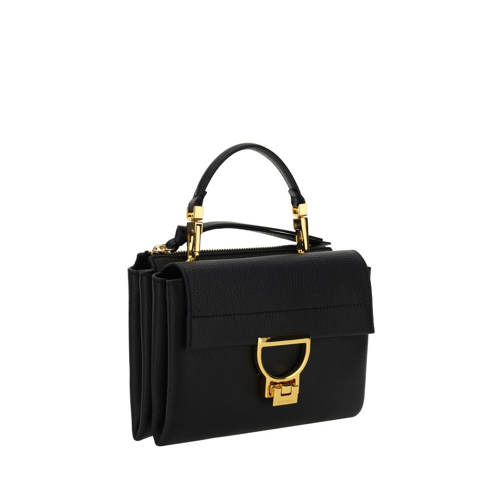 Sac à main Coccinelle en cuir de veau noir Bos Taurus