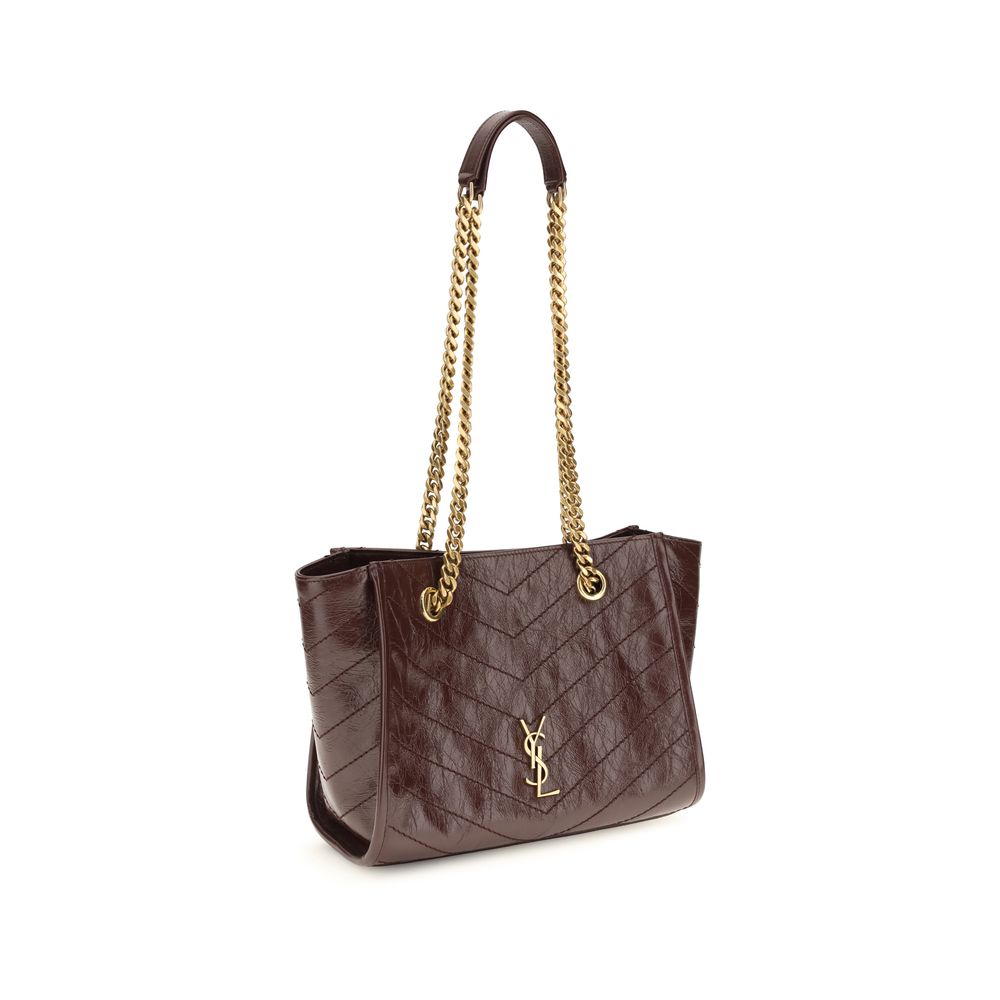 Saint Laurent Brown Calf Leather Shoulder Bag