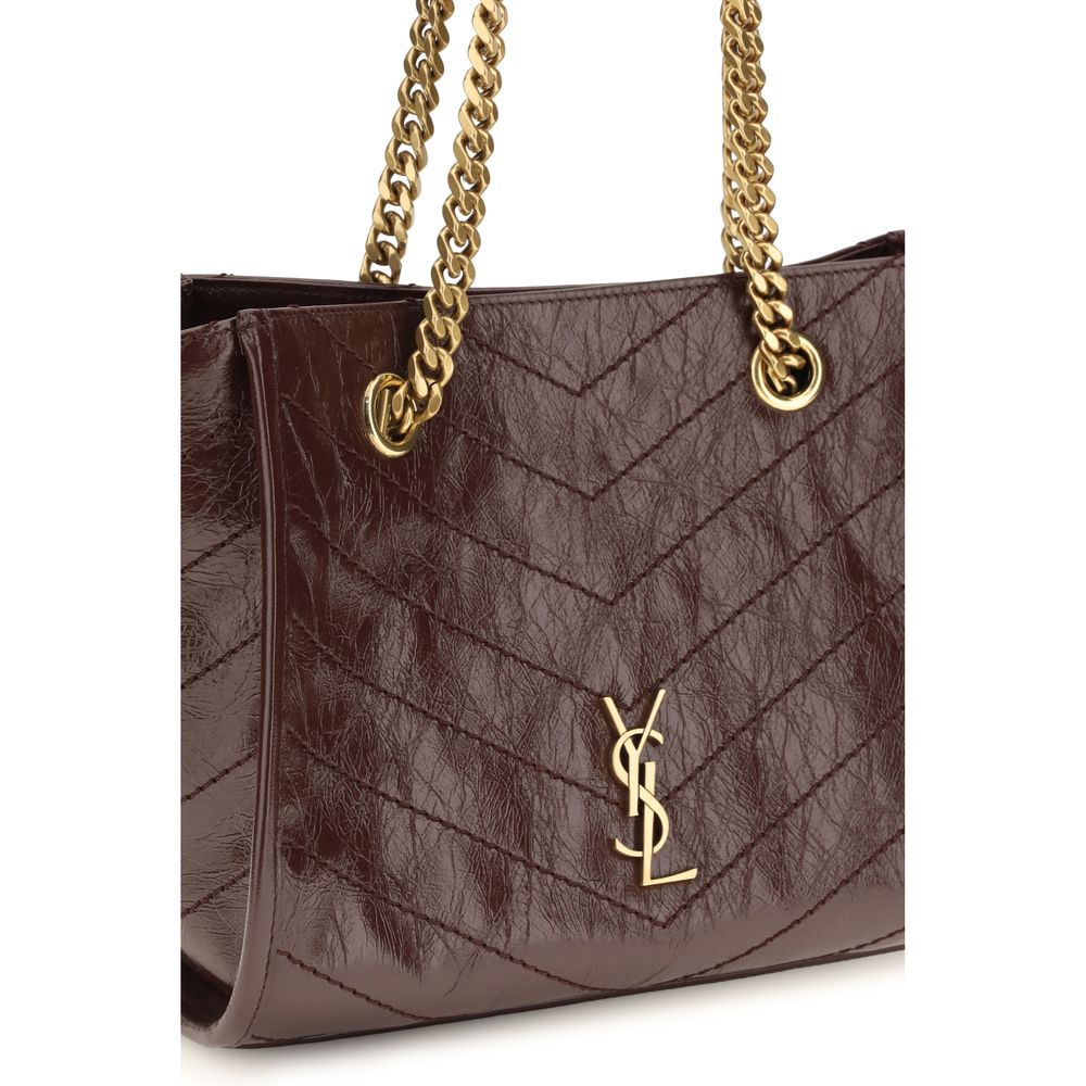 Saint Laurent Brown Calf Leather Shoulder Bag