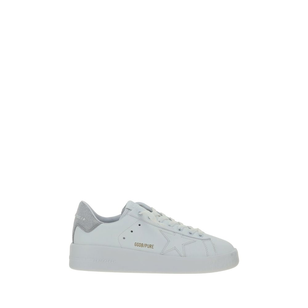 Golden Goose White Calf Leather Platform Sneakers
