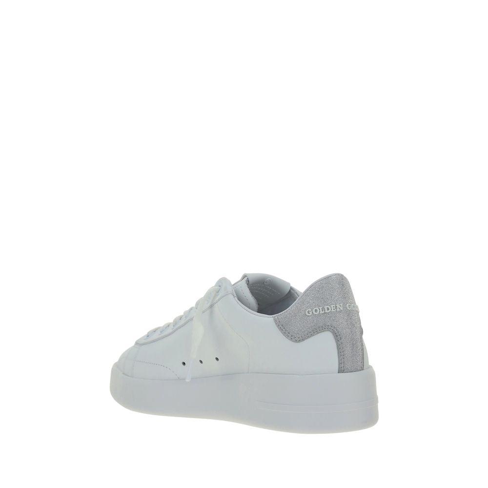 Golden Goose White Calf Leather Platform Sneakers