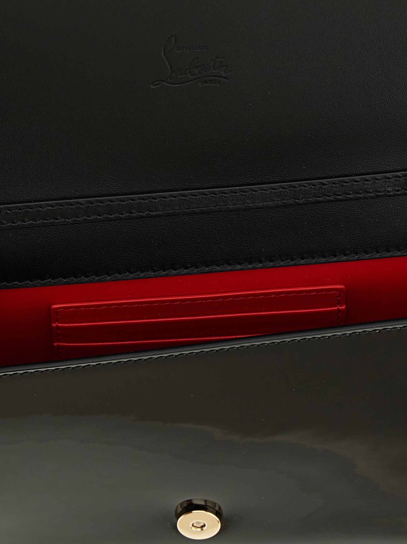 Christian Louboutin Black Bettina Clutch Calf Leather