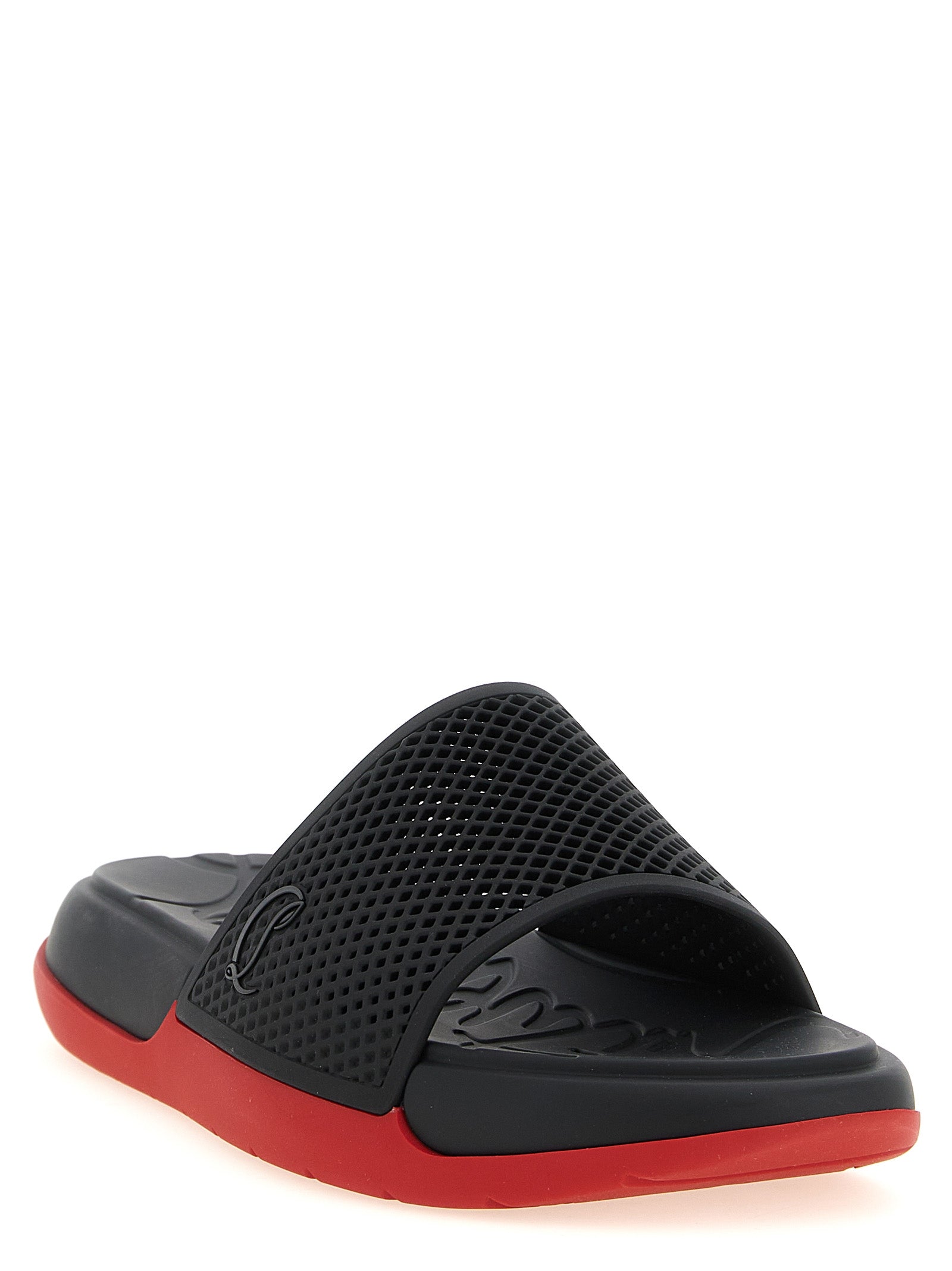 Christian Louboutin Black Polyethylene Slides