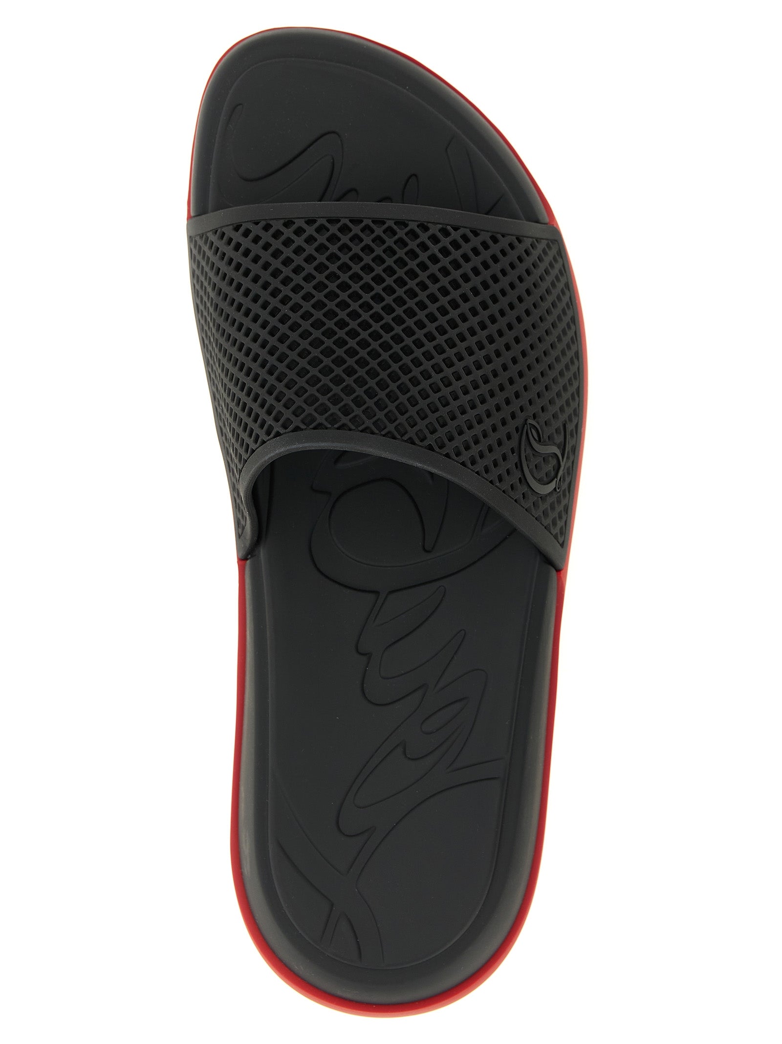 Christian Louboutin Black Polyethylene Slides