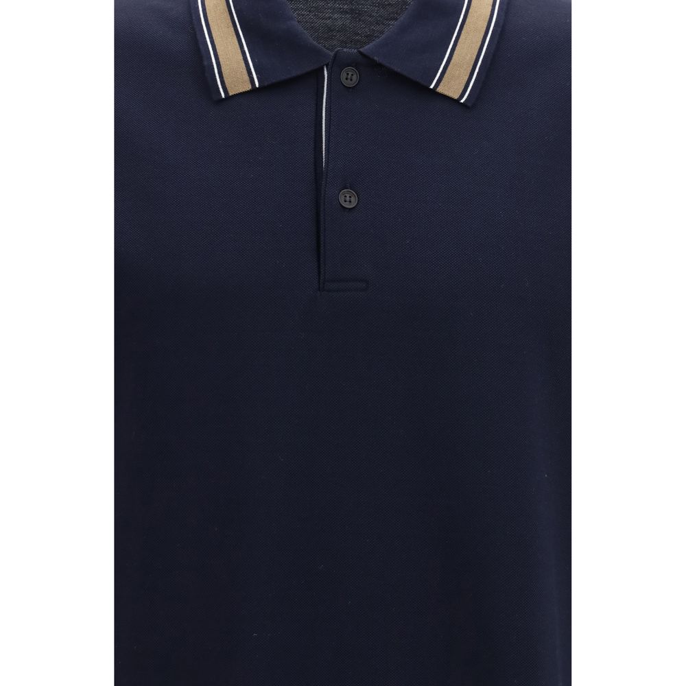 Ferragamo blaues Baumwoll-Poloshirt