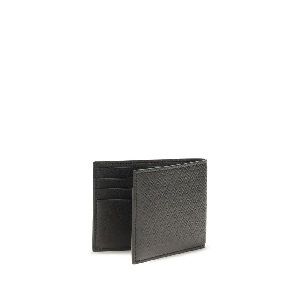 Portefeuille Ferragamo en cuir de veau noir Bos Taurus