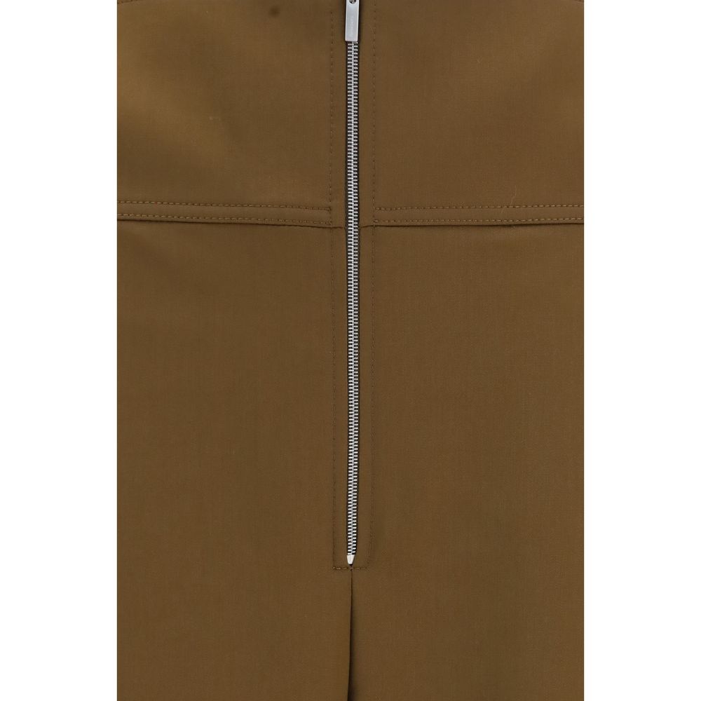 Pantalon décontracté Ferragamo en laine marron Oves Aries