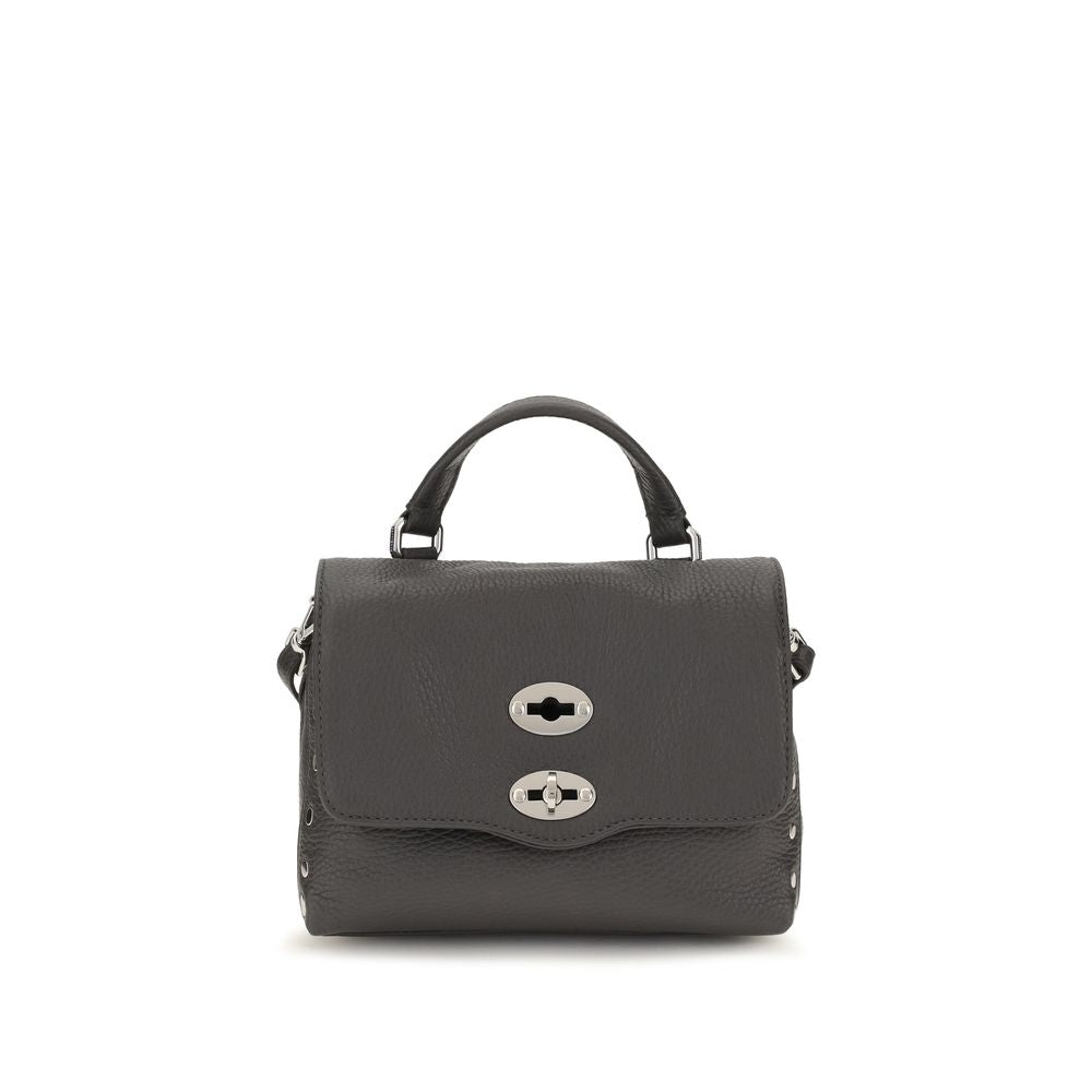 Zanellato Gray Calf Leather Shoulder Bag