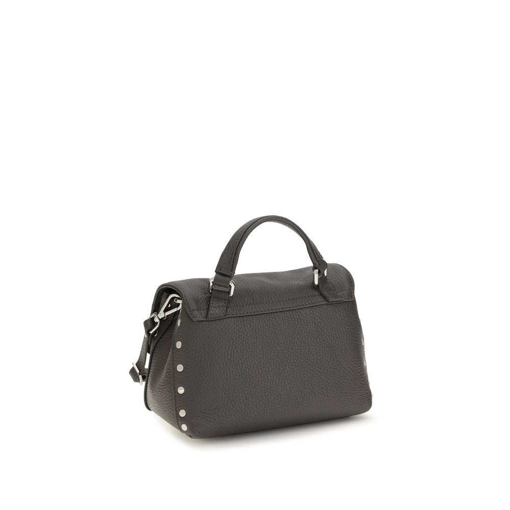 Sac à main Zanellato en cuir de veau gris Bos Taurus