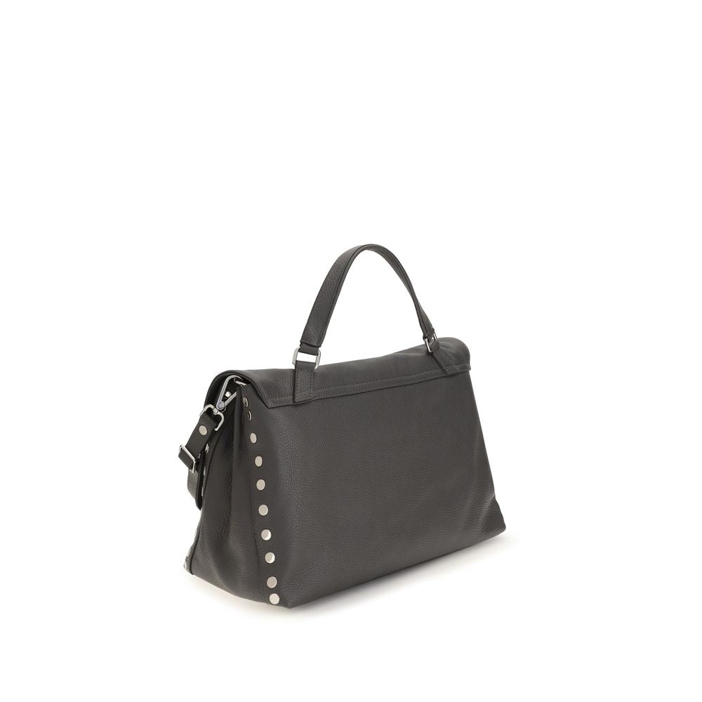Zanellato Handtasche aus grauem Kalbsleder Bos Taurus