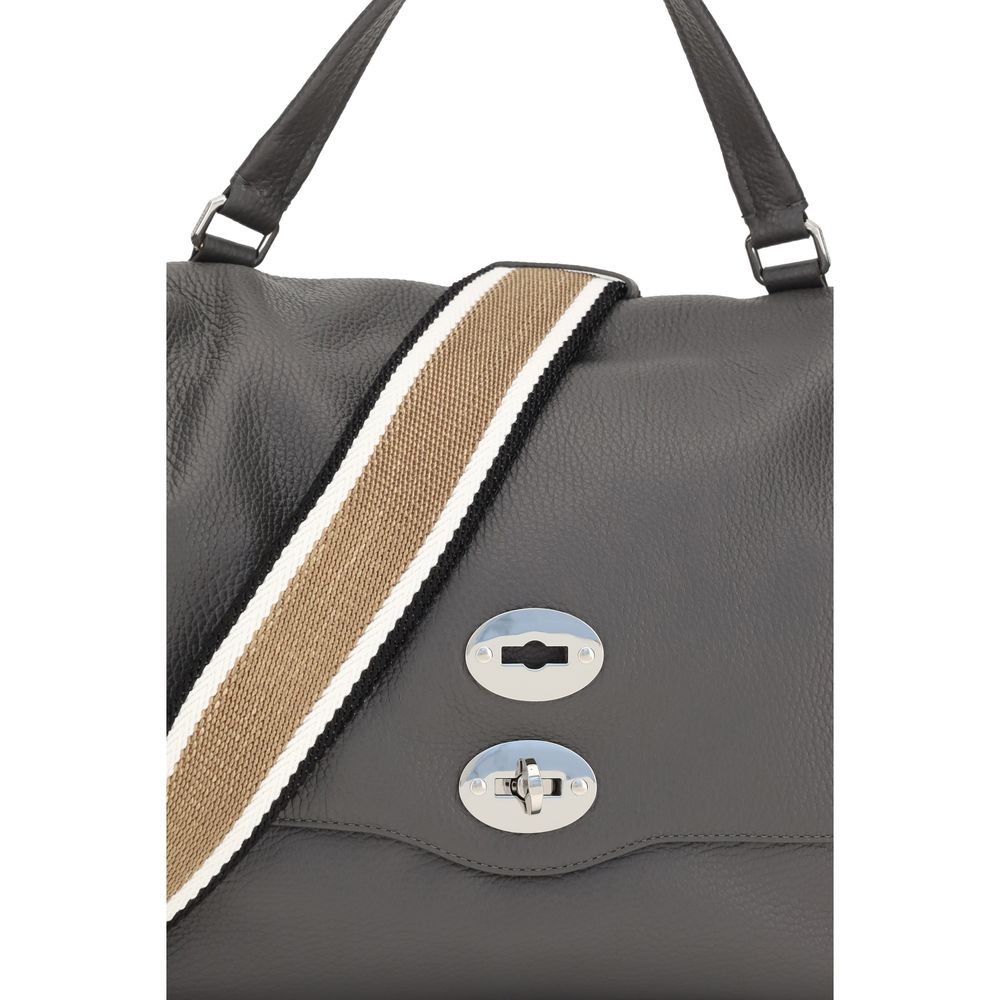 Zanellato Handtasche aus grauem Kalbsleder Bos Taurus